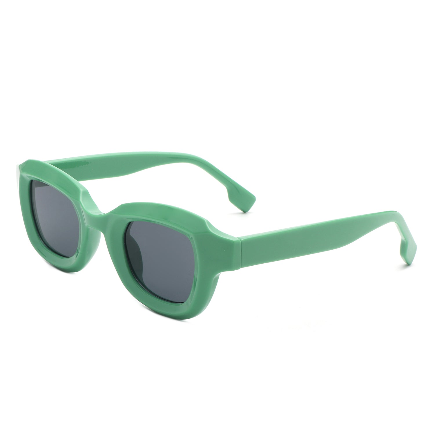 Kyvyn Small Square Horn-Rimmed Fashion Color Pop Sunglasses with vibrant colors and sleek design, perfect for stylish sun protection.