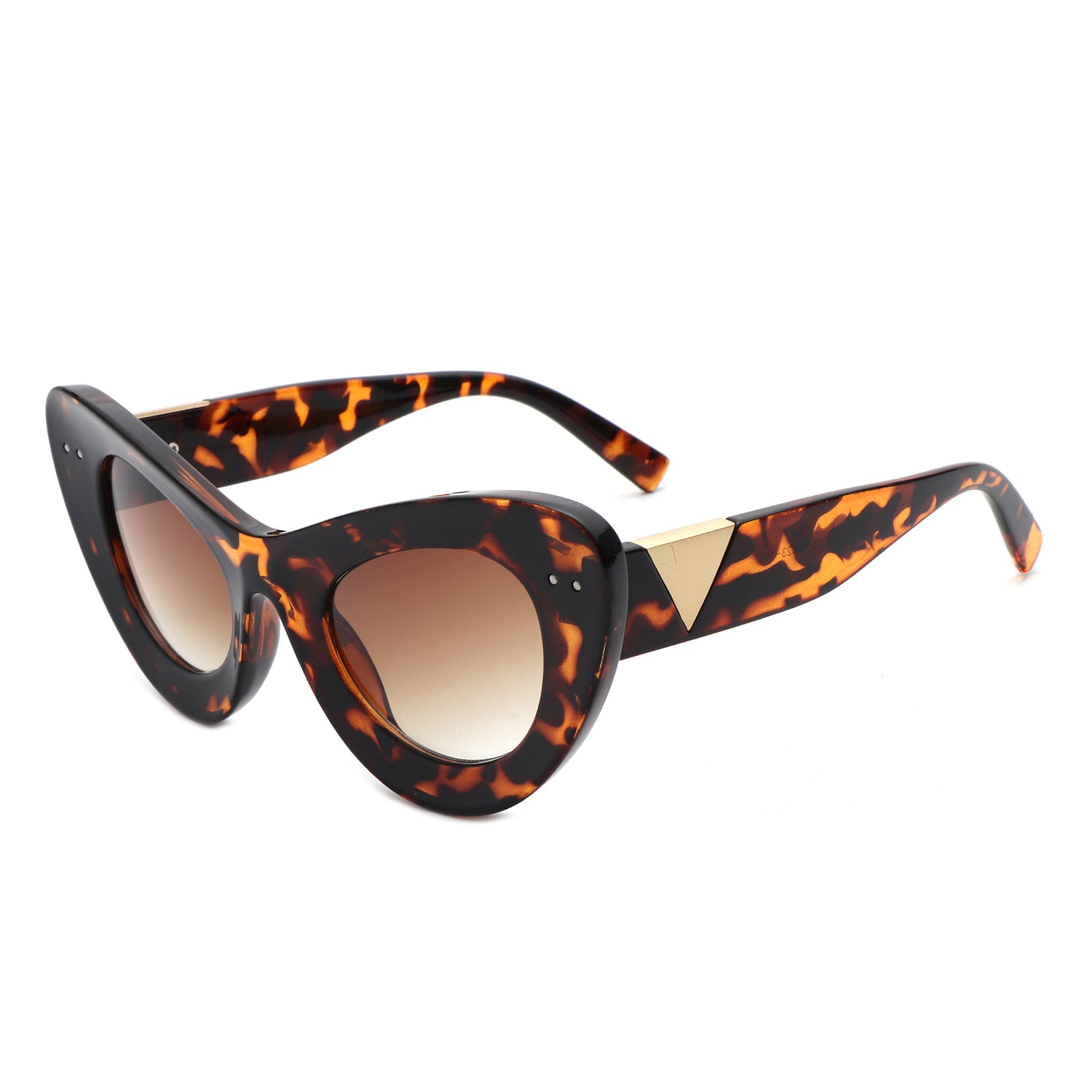 Luminara Retro Round Cat Eye Women Fashion Sunglasses with stylish cat eye design and UV protection.