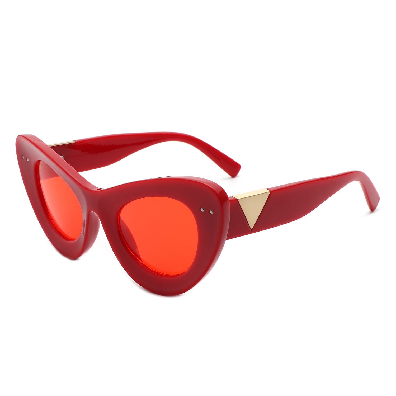 Luminara Retro Round Cat Eye Women Fashion Sunglasses with stylish cat eye design and UV protection.