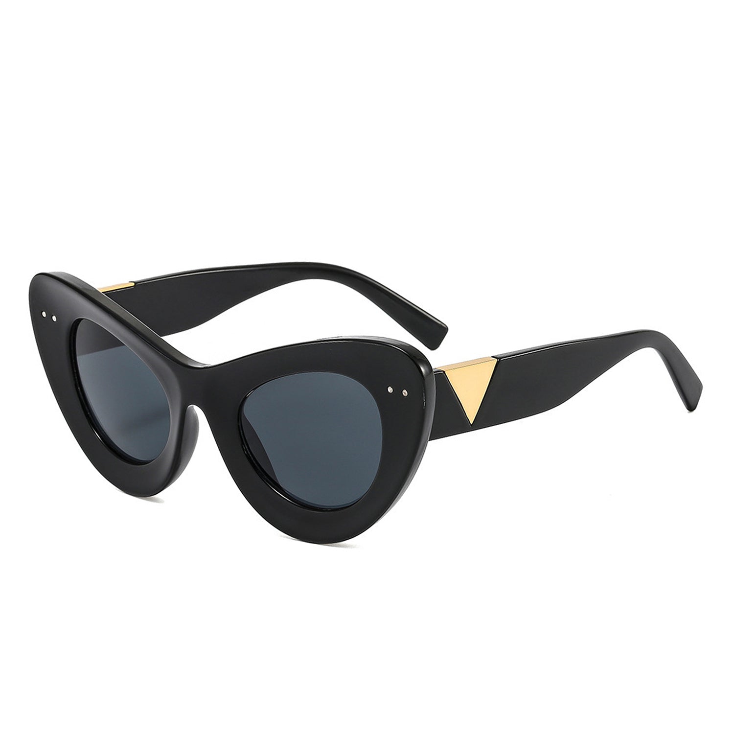 Luminara Retro Round Cat Eye Women Fashion Sunglasses with stylish cat eye design and UV protection.