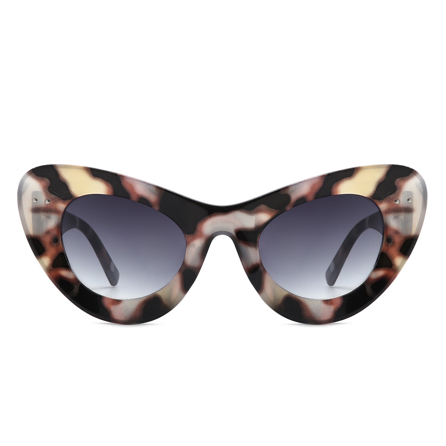 Luminara Retro Round Cat Eye Women Fashion Sunglasses with stylish cat eye design and UV protection.