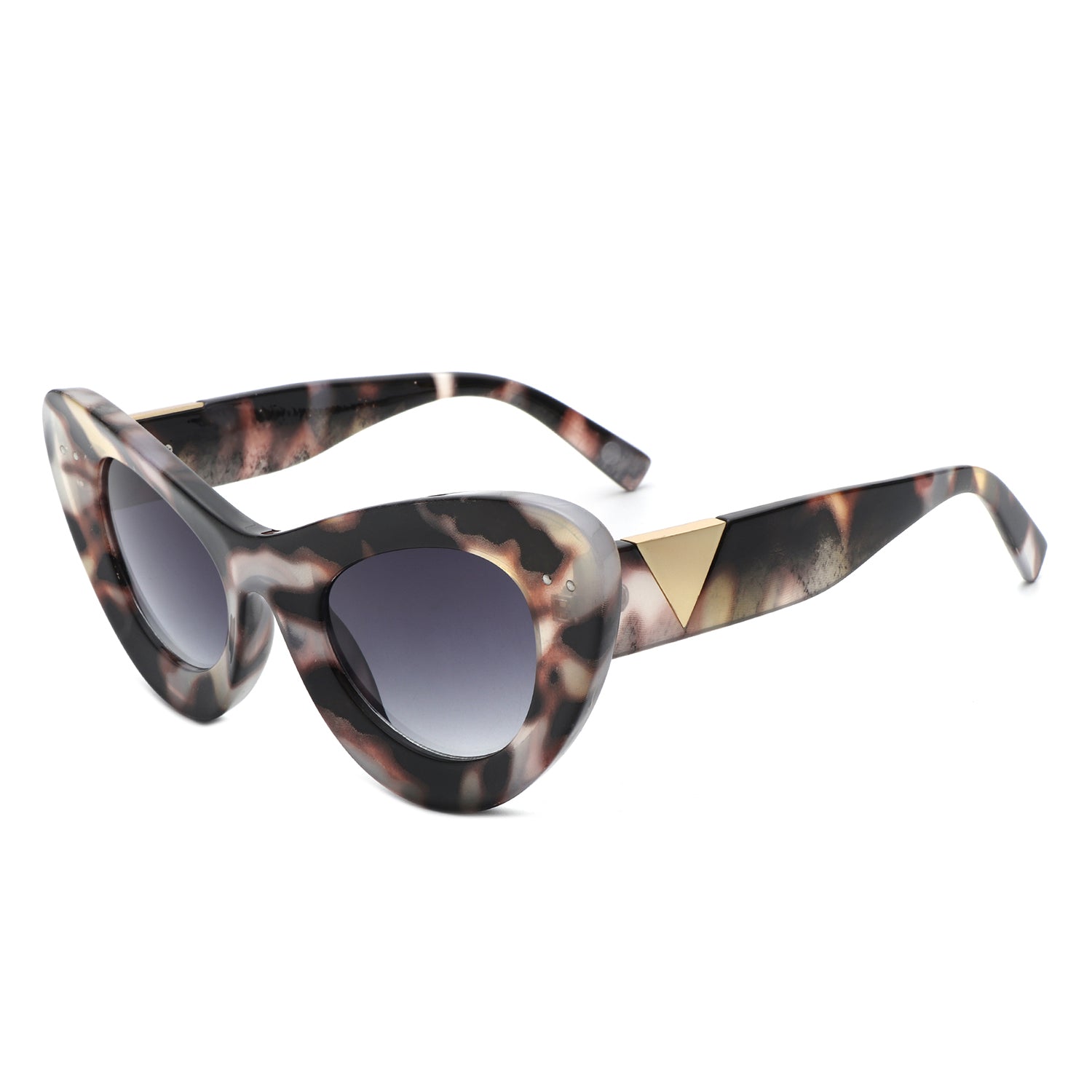 Luminara Retro Round Cat Eye Women Fashion Sunglasses with stylish cat eye design and UV protection.