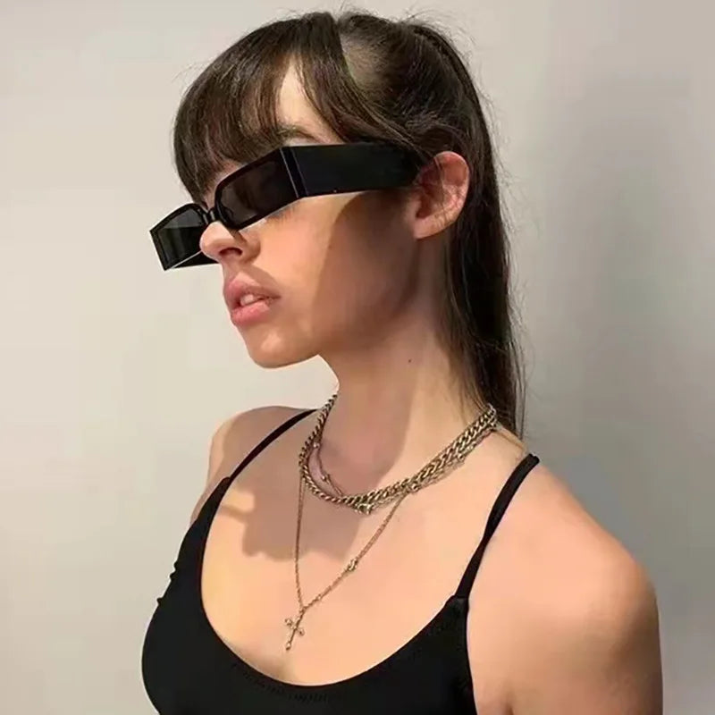 Luxury Rectangle Fashion Sunglasses by OPUYYM with a sleek design and UV protection features.