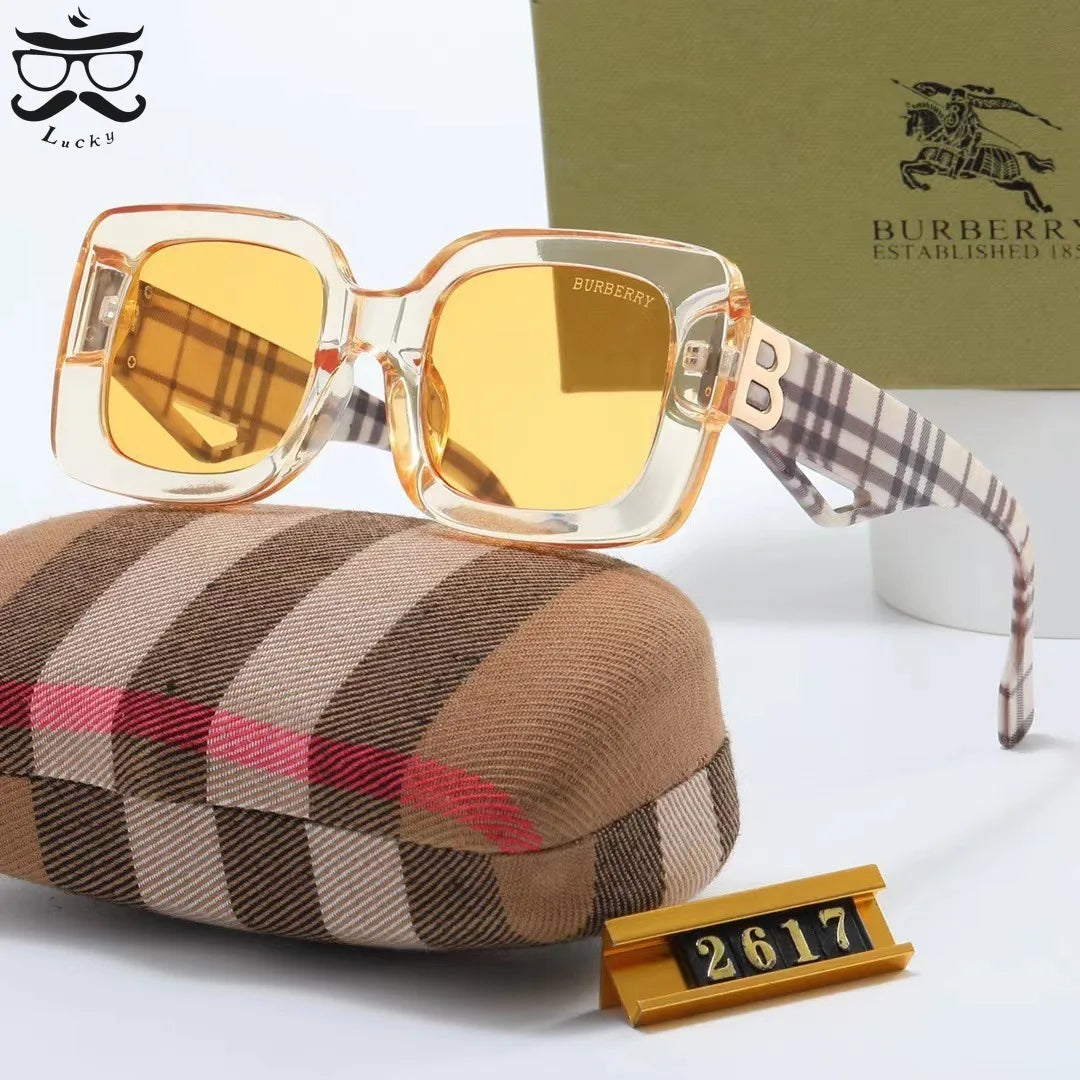 Luxury Retro Large Frame Sunglasses with a stylish plastic square frame and UV400 lenses, perfect for strong women.