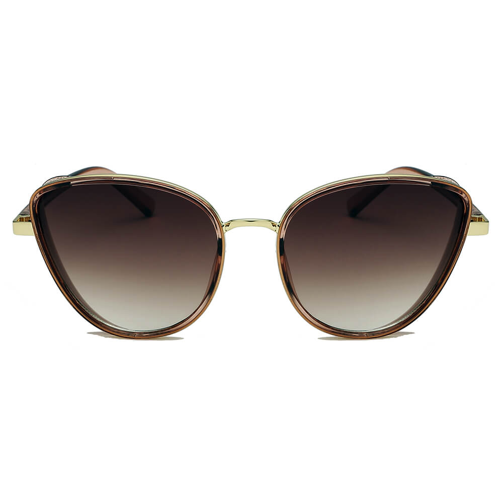 NARVA Women Sleek Glitter Glamour Cat Eye Sunglasses with a stylish cat eye design and glitter accents, perfect for fashion-forward women.