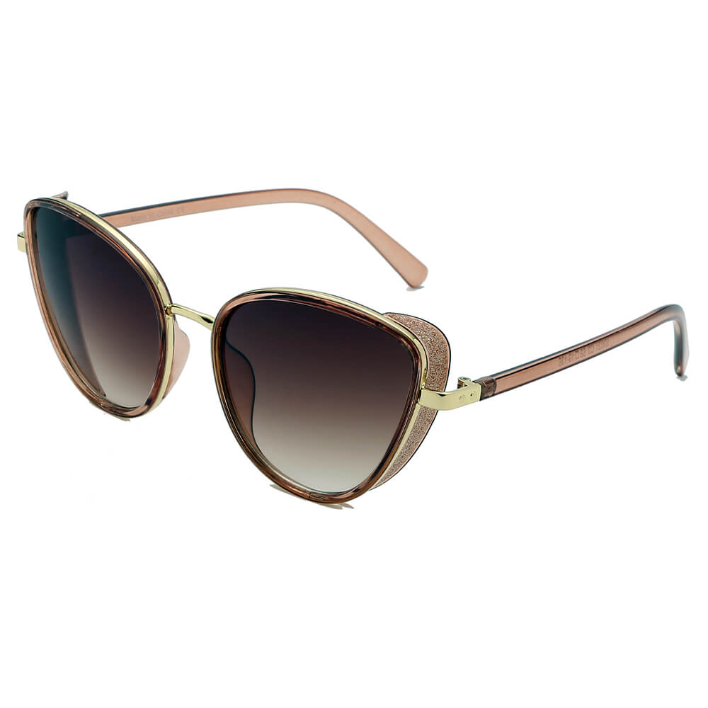 NARVA Women Sleek Glitter Glamour Cat Eye Sunglasses with a stylish cat eye design and glitter accents, perfect for fashion-forward women.