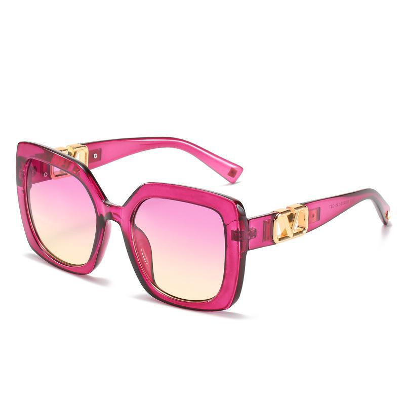 A pair of stylish New Fashion Square V-Shaped Sunglasses for women, featuring a large frame and modern design.