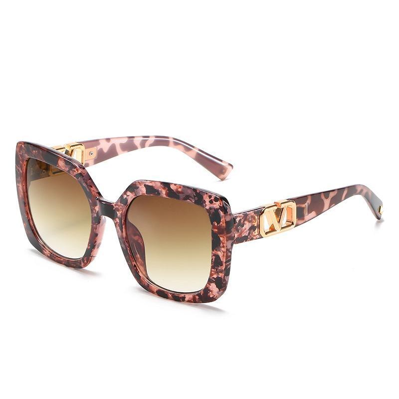 A pair of stylish New Fashion Square V-Shaped Sunglasses for women, featuring a large frame and modern design.
