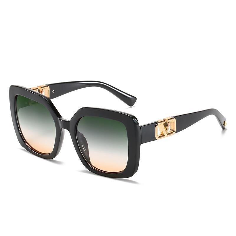 A pair of stylish New Fashion Square V-Shaped Sunglasses for women, featuring a large frame and modern design.