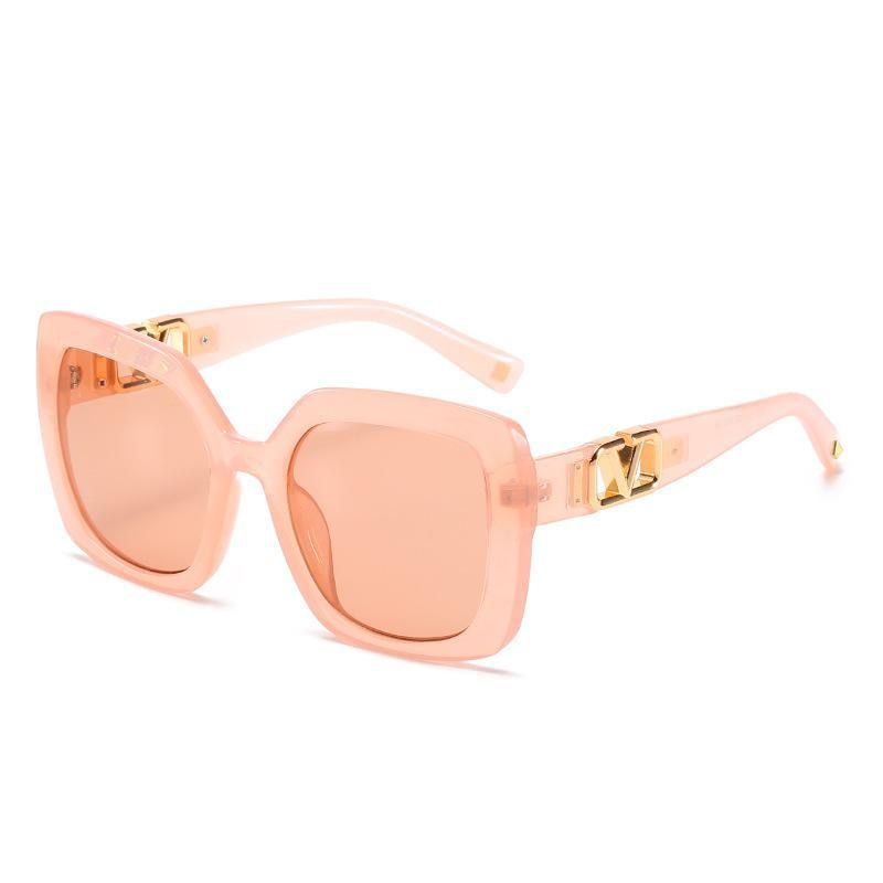 A pair of stylish New Fashion Square V-Shaped Sunglasses for women, featuring a large frame and modern design.