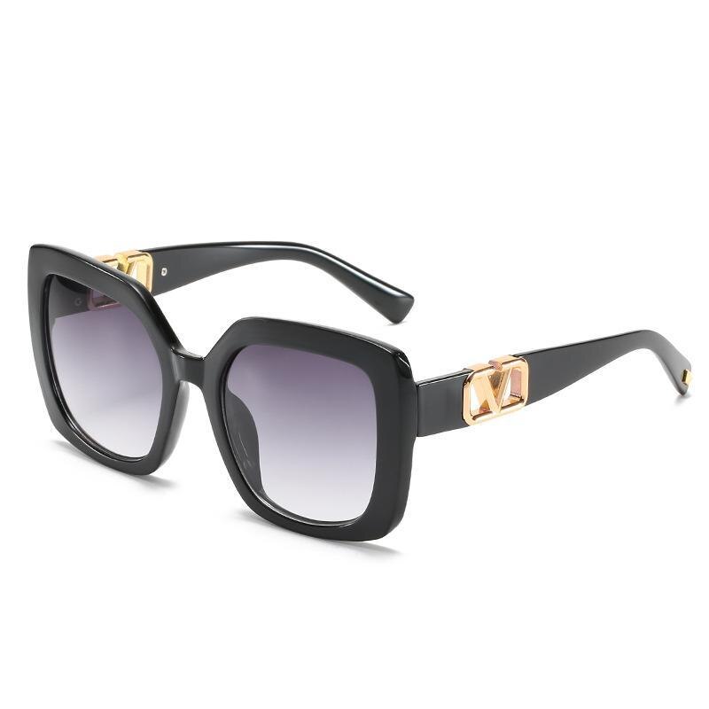 A pair of stylish New Fashion Square V-Shaped Sunglasses for women, featuring a large frame and modern design.