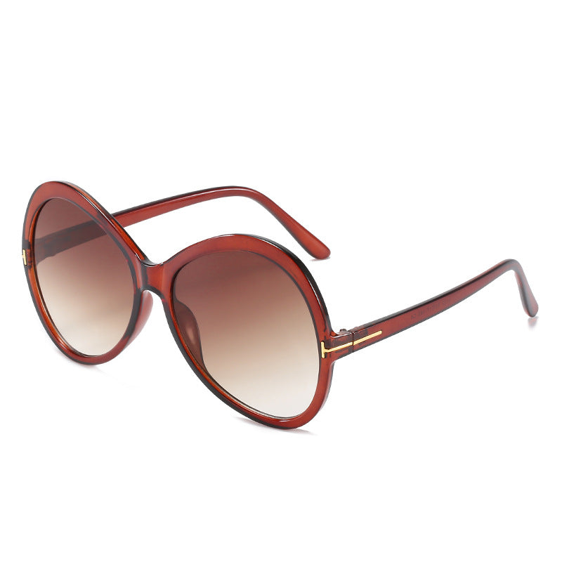 A pair of trendy big frame sunglasses showcasing a unique personality style, perfect for fashion enthusiasts.