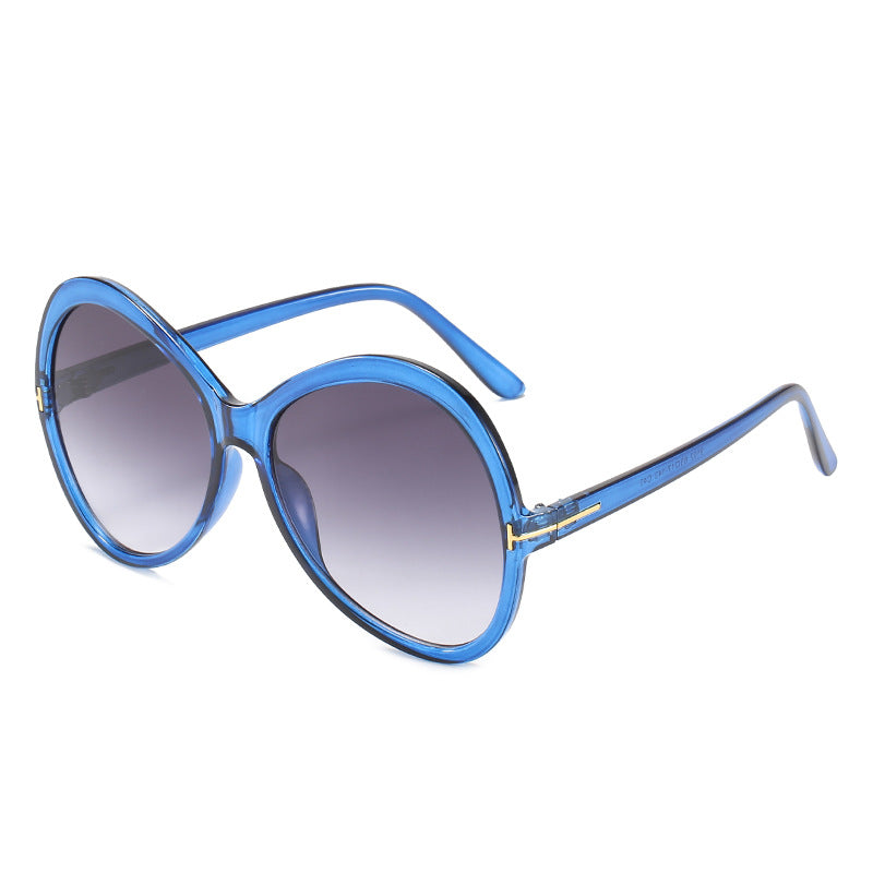 A pair of trendy big frame sunglasses showcasing a unique personality style, perfect for fashion enthusiasts.