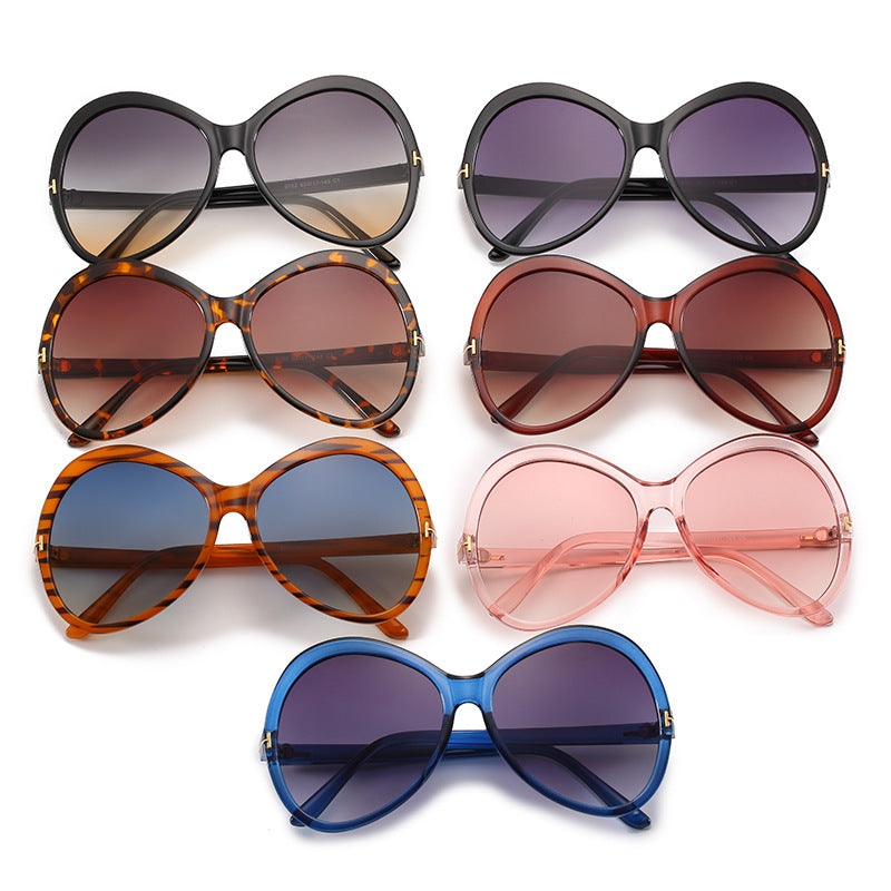 A pair of trendy big frame sunglasses showcasing a unique personality style, perfect for fashion enthusiasts.