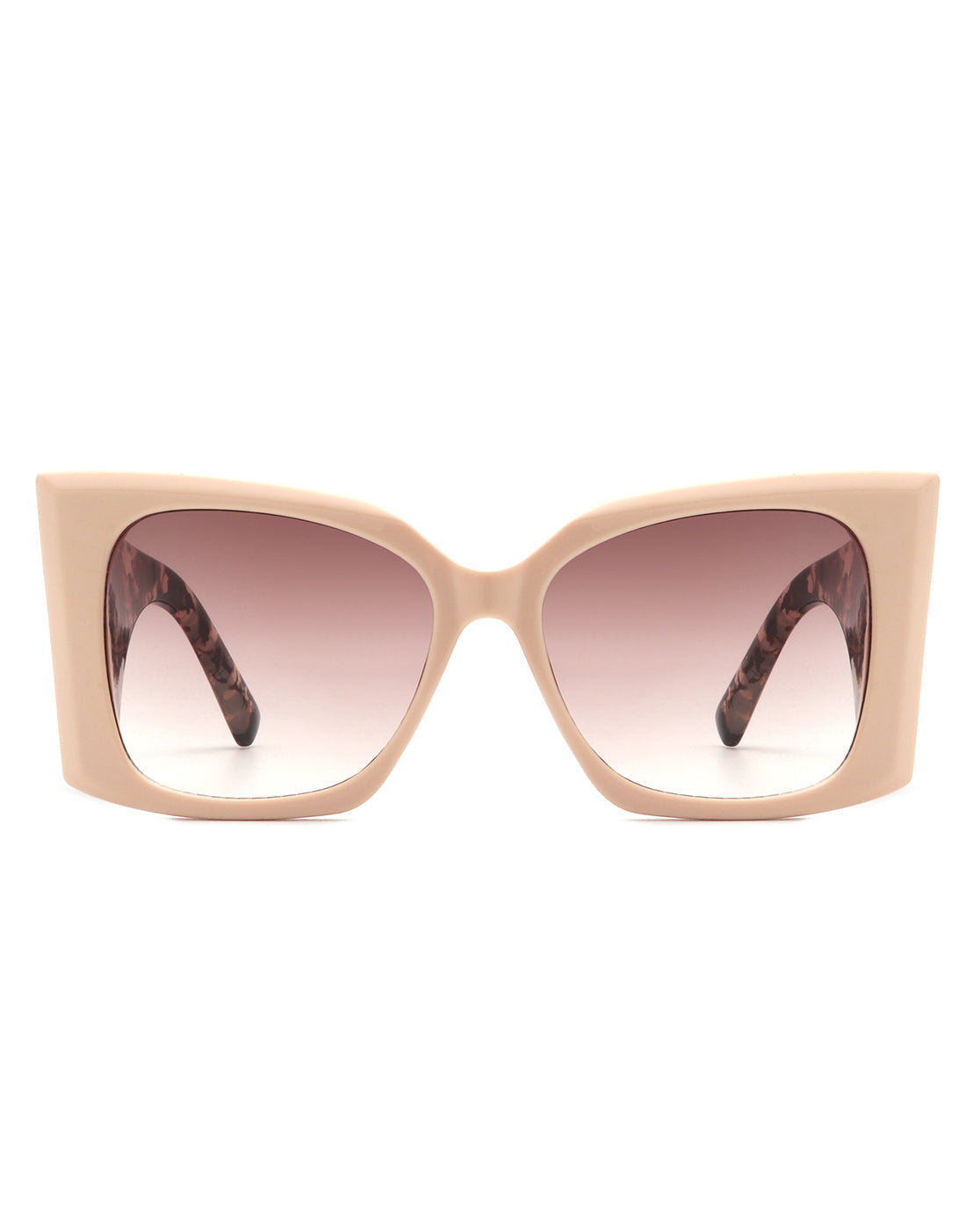 Nythea oversized chunky large square sunglasses for women, featuring a bold square frame and polycarbonate lenses for sun protection.