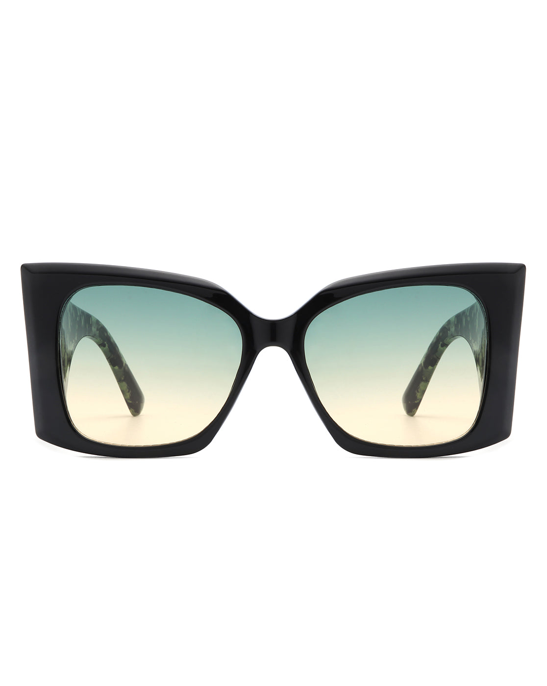 Nythea oversized chunky large square sunglasses for women, featuring a bold square frame and polycarbonate lenses for sun protection.