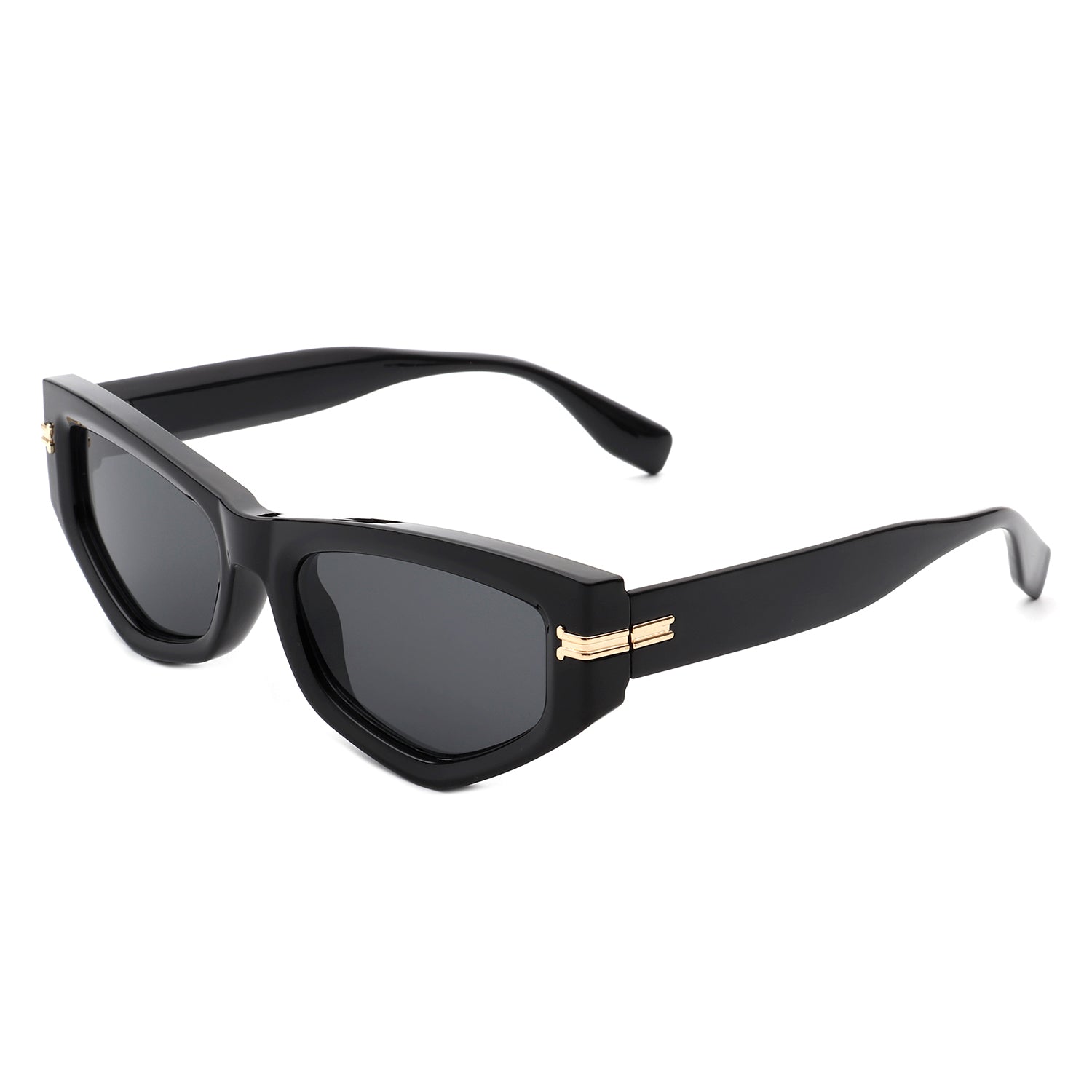 Oasisia Geometric Fashion Narrow Irregular Cat Eye Sunglasses with a stylish design and UV protection.