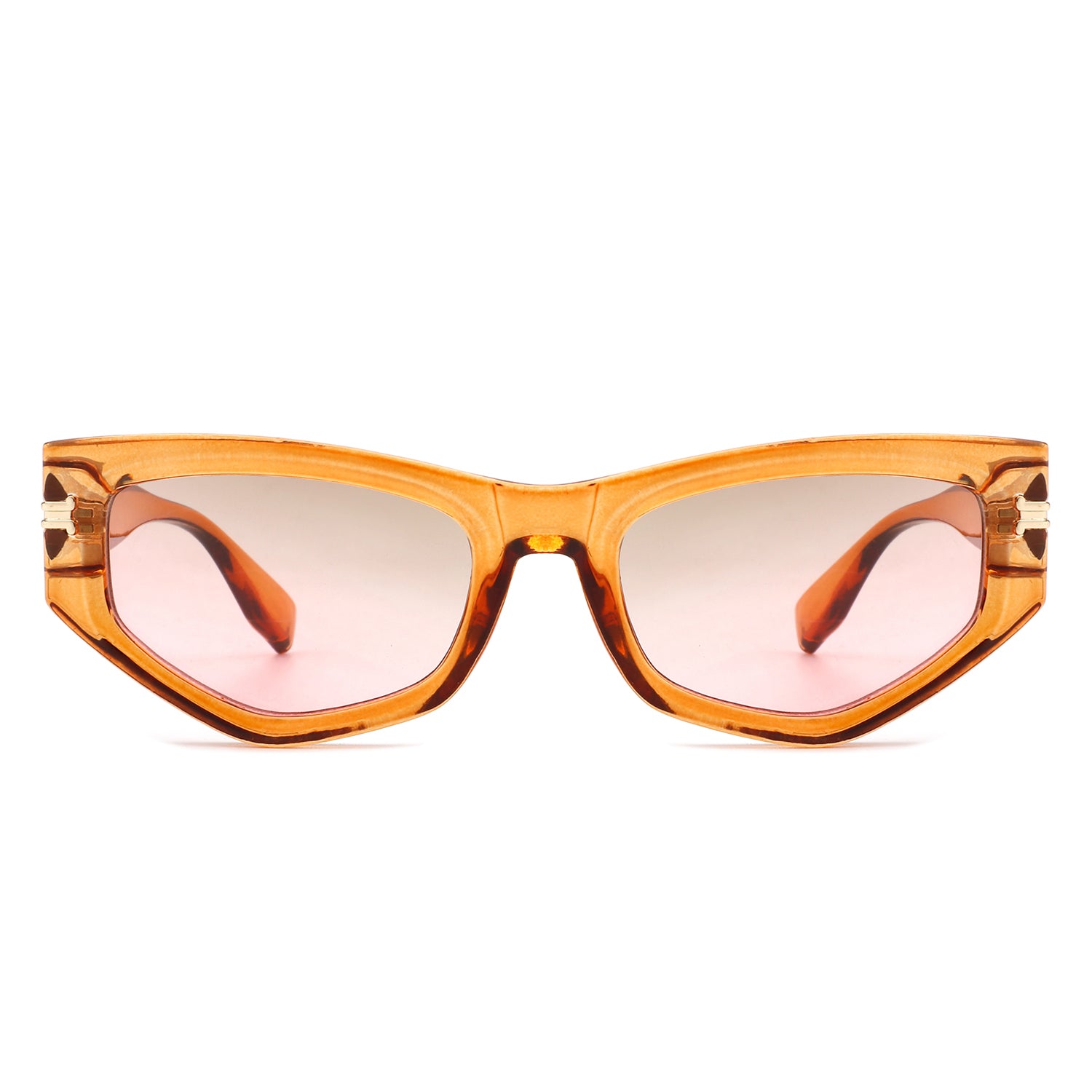 Oasisia Geometric Fashion Narrow Irregular Cat Eye Sunglasses with a stylish design and UV protection.