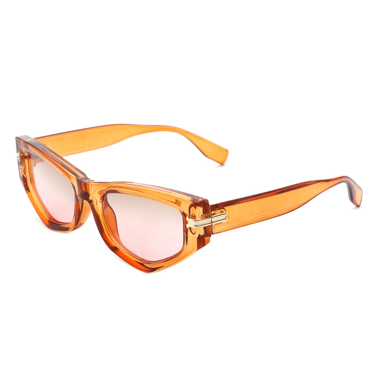 Oasisia Geometric Fashion Narrow Irregular Cat Eye Sunglasses with a stylish design and UV protection.