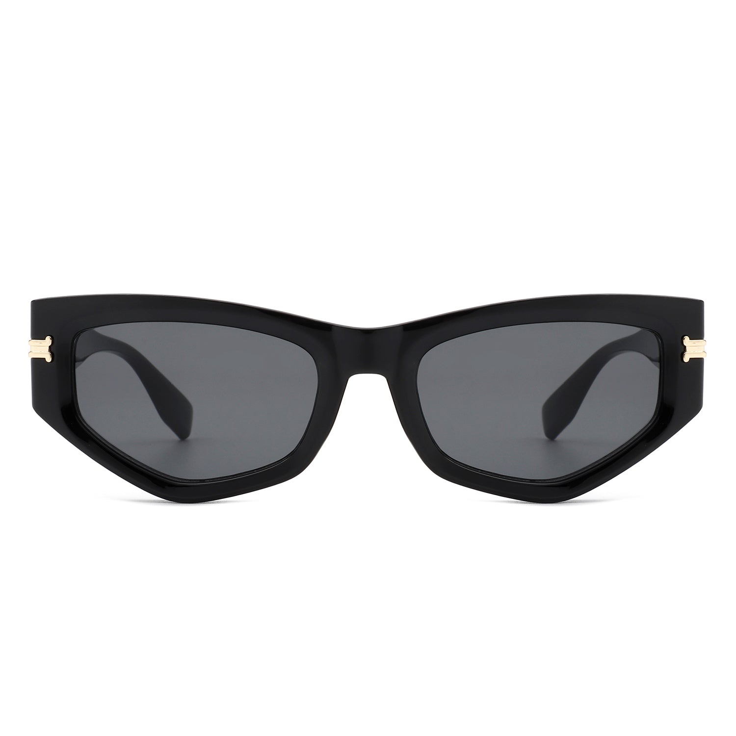 Oasisia Geometric Fashion Narrow Irregular Cat Eye Sunglasses with a stylish design and UV protection.