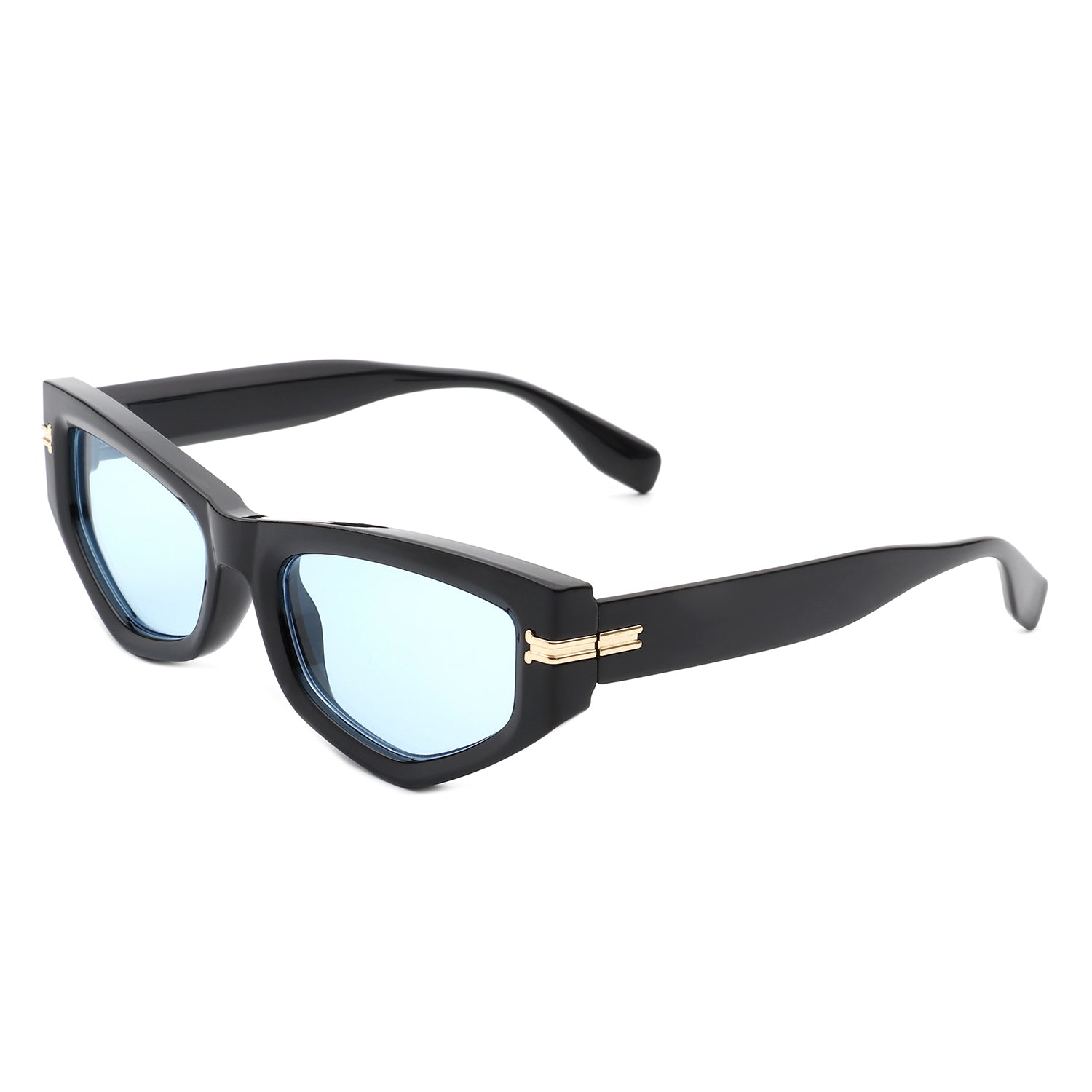 Oasisia Geometric Fashion Narrow Irregular Cat Eye Sunglasses with a stylish design and UV protection.