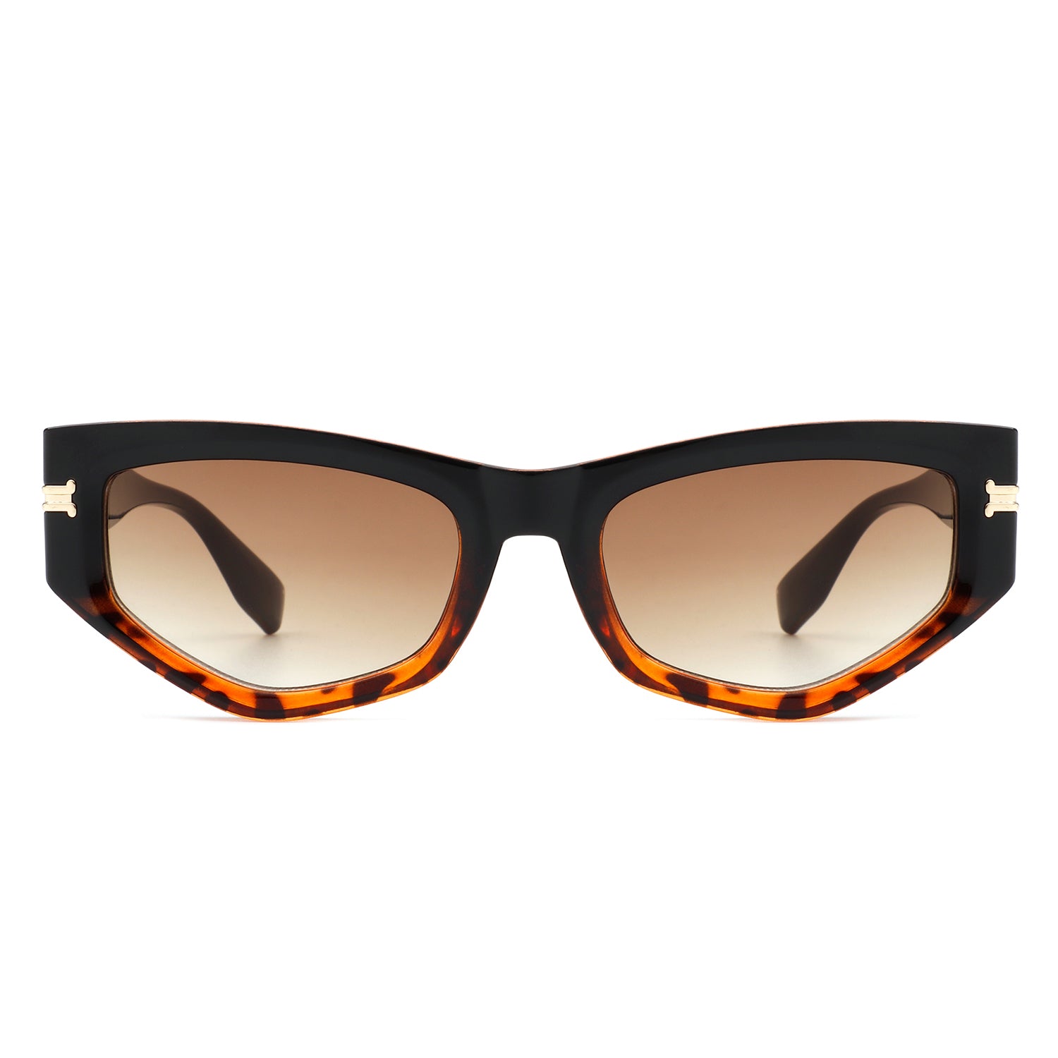 Oasisia Geometric Fashion Narrow Irregular Cat Eye Sunglasses with a stylish design and UV protection.