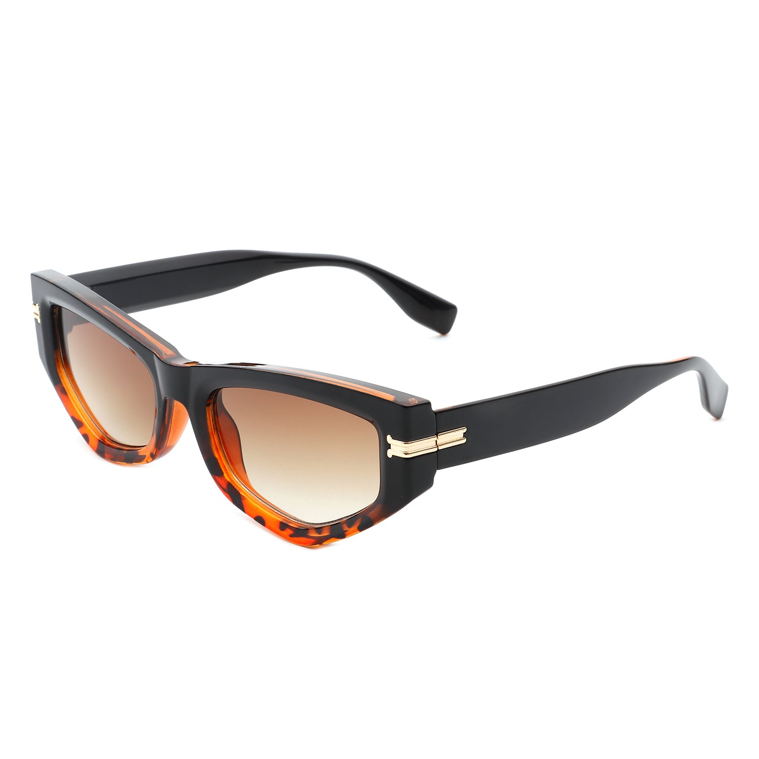 Oasisia Geometric Fashion Narrow Irregular Cat Eye Sunglasses with a stylish design and UV protection.