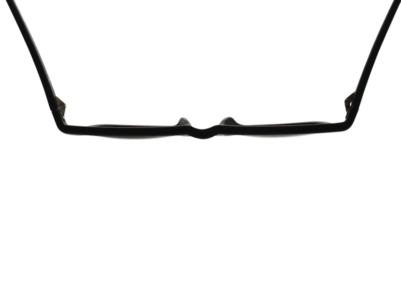 Okulars Eco Nordic Luce Blu - Black glasses with a sleek design, made from recycled materials, displayed with a microfiber case.