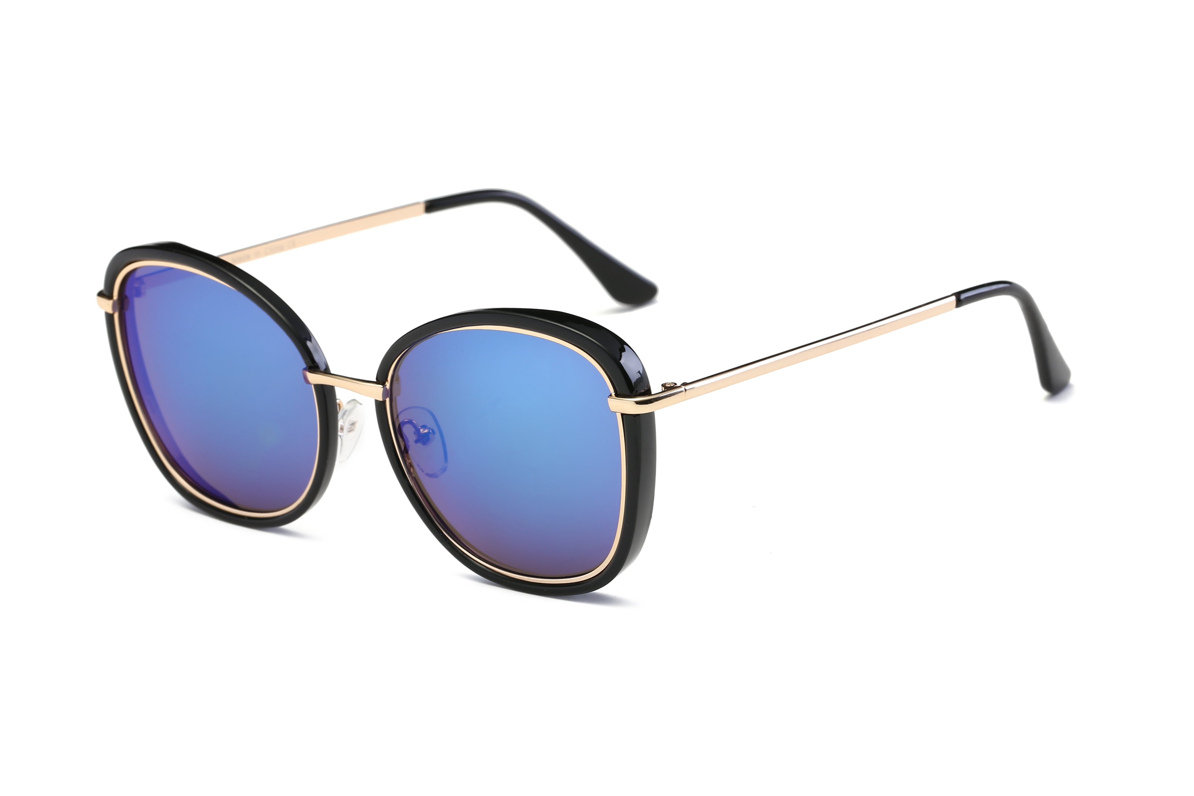 Orabelle Women Round Cat Eye Fashion Sunglasses with a stylish cat eye design, featuring a plastic and metal frame and PC lenses.