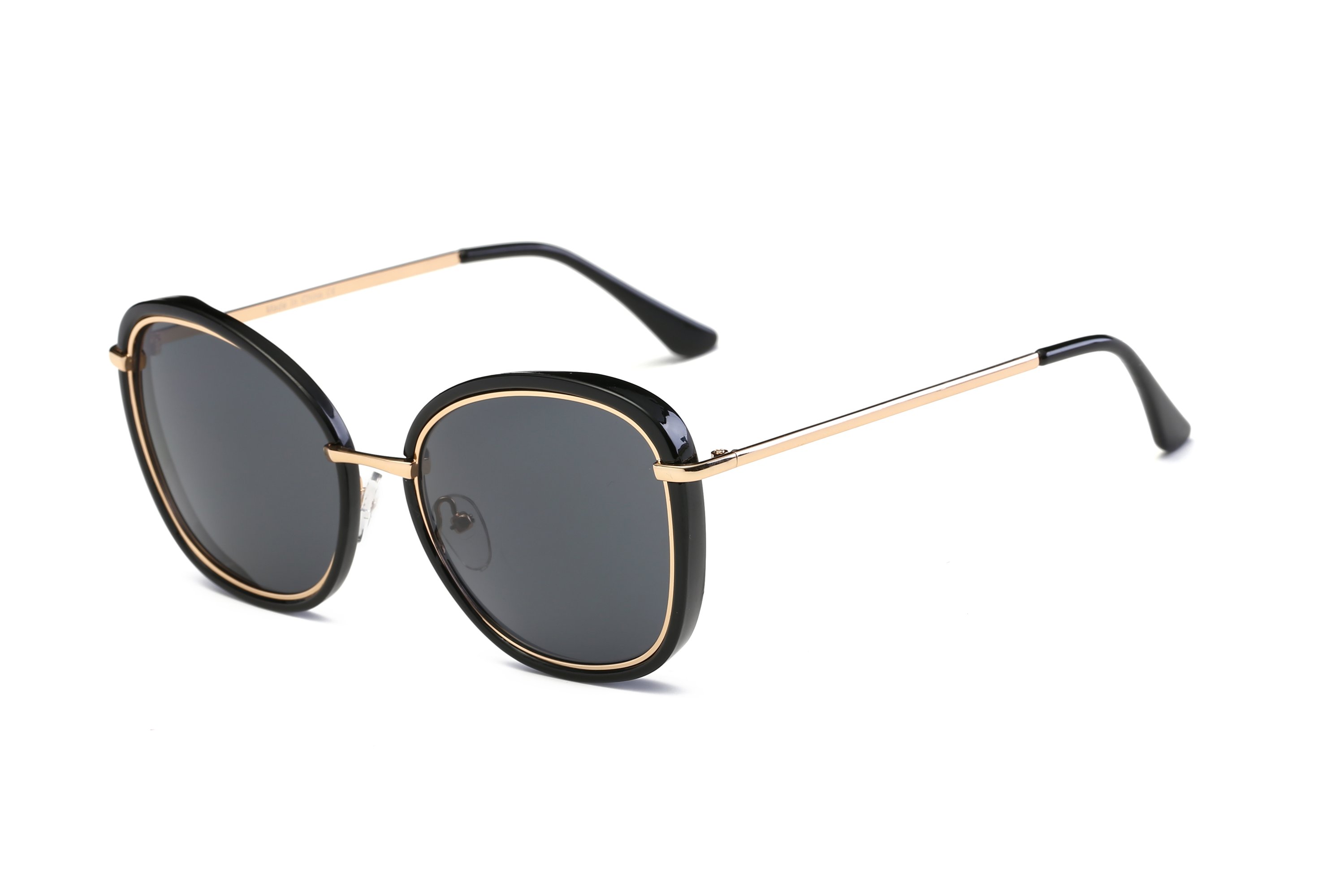 Orabelle Women Round Cat Eye Fashion Sunglasses with a stylish cat eye design, featuring a plastic and metal frame and PC lenses.