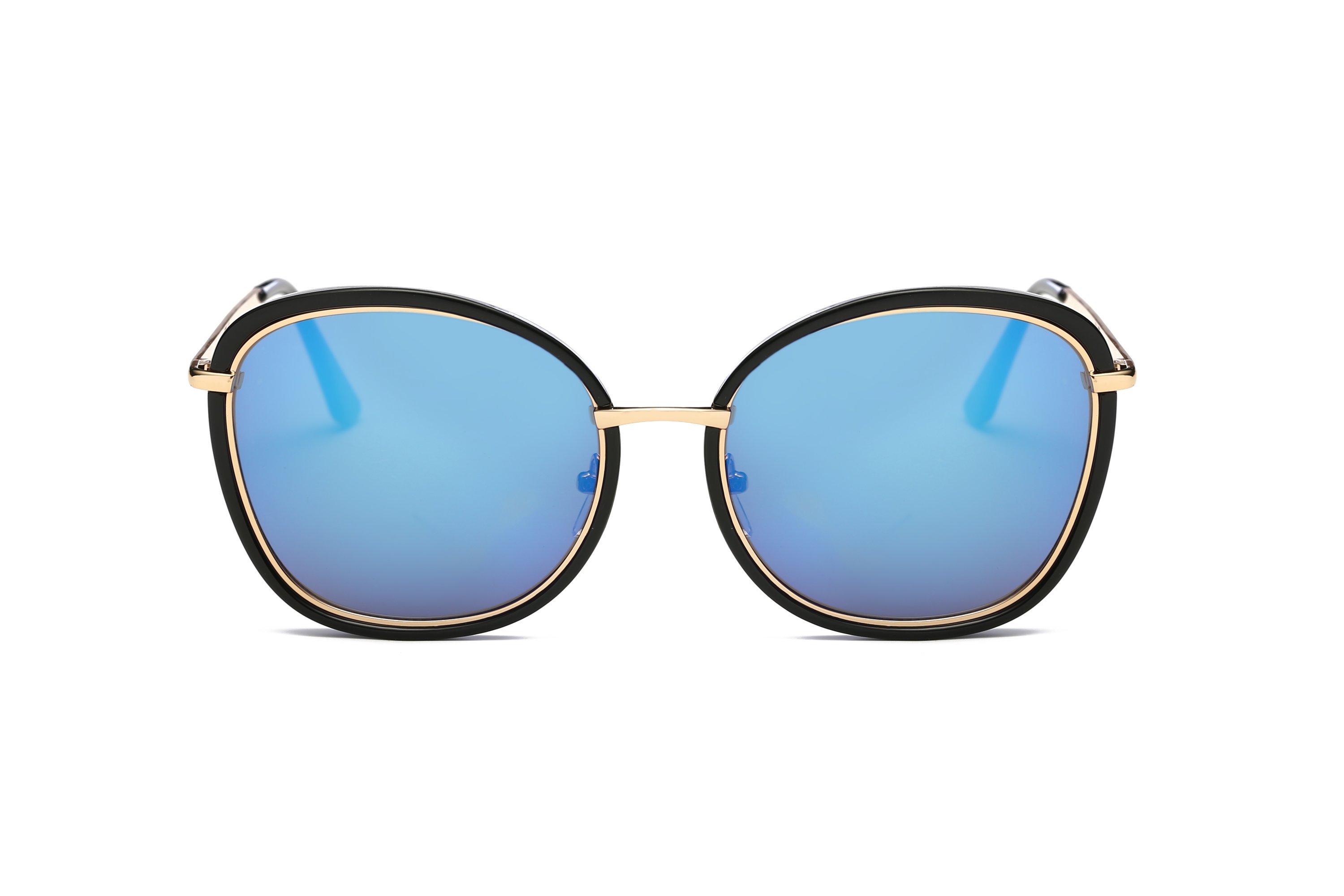 Orabelle Women Round Cat Eye Fashion Sunglasses with a stylish cat eye design, featuring a plastic and metal frame and PC lenses.