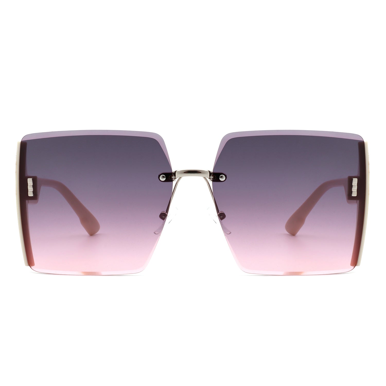 Phoenixy Square Oversize Half Frame Fashion Women Sunglasses with stylish design and UV protection.