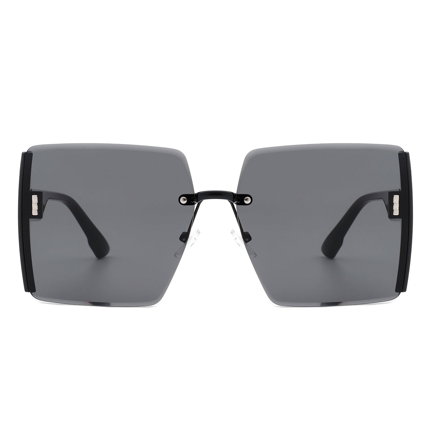 Phoenixy Square Oversize Half Frame Fashion Women Sunglasses with stylish design and UV protection.