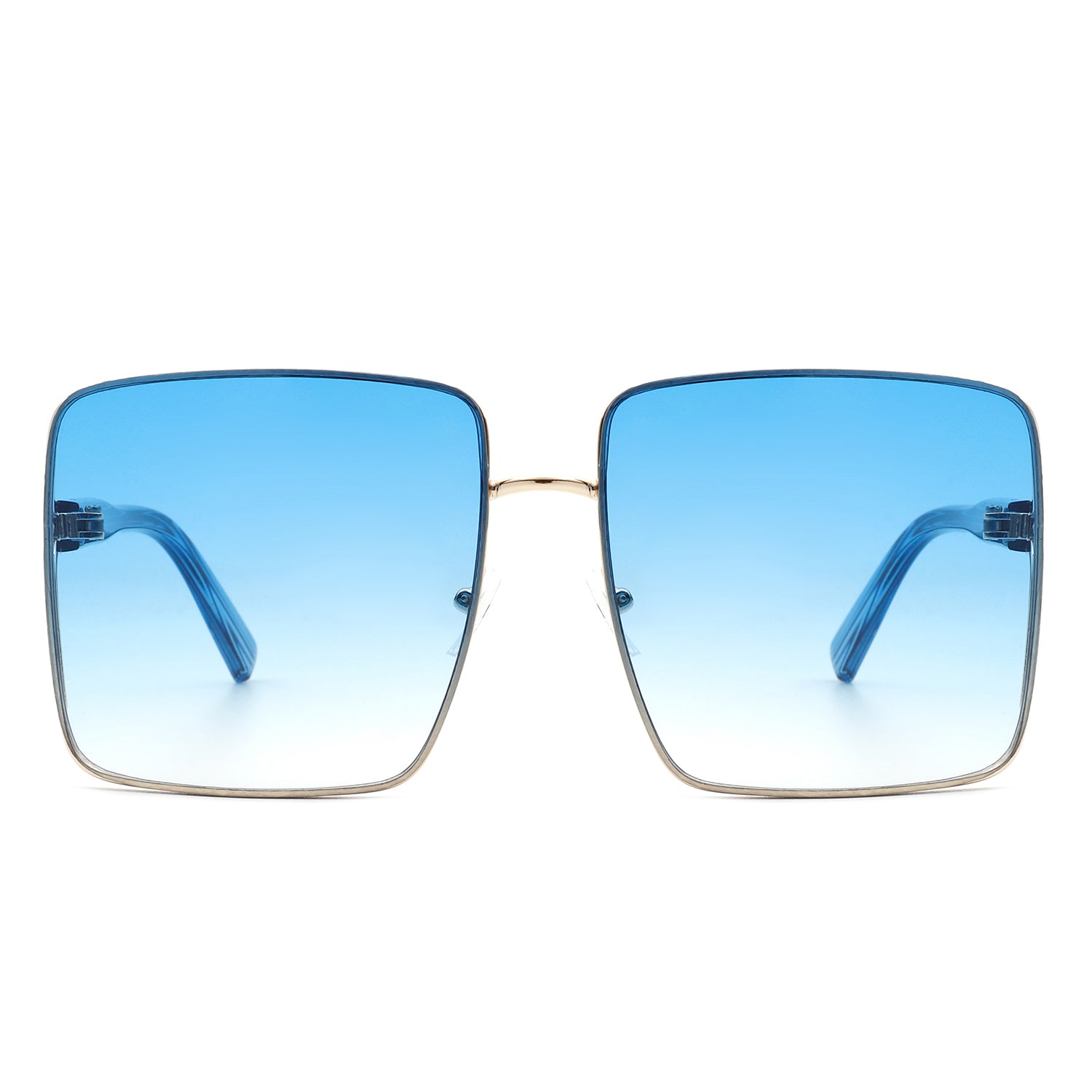 Proburg Classic Square Tinted Oversize Women Sunglasses with metal and plastic frame, featuring large tinted lenses for UV protection.