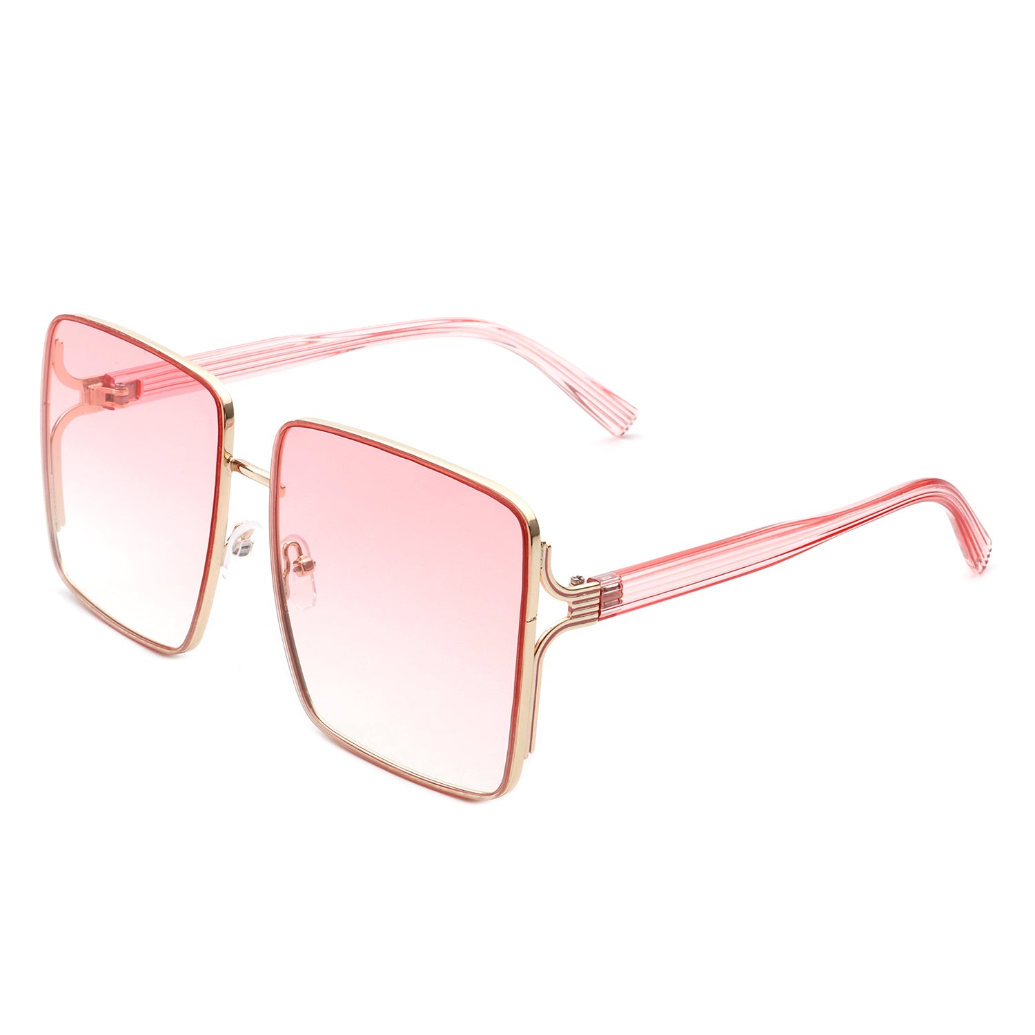 Proburg Classic Square Tinted Oversize Women Sunglasses with metal and plastic frame, featuring large tinted lenses for UV protection.