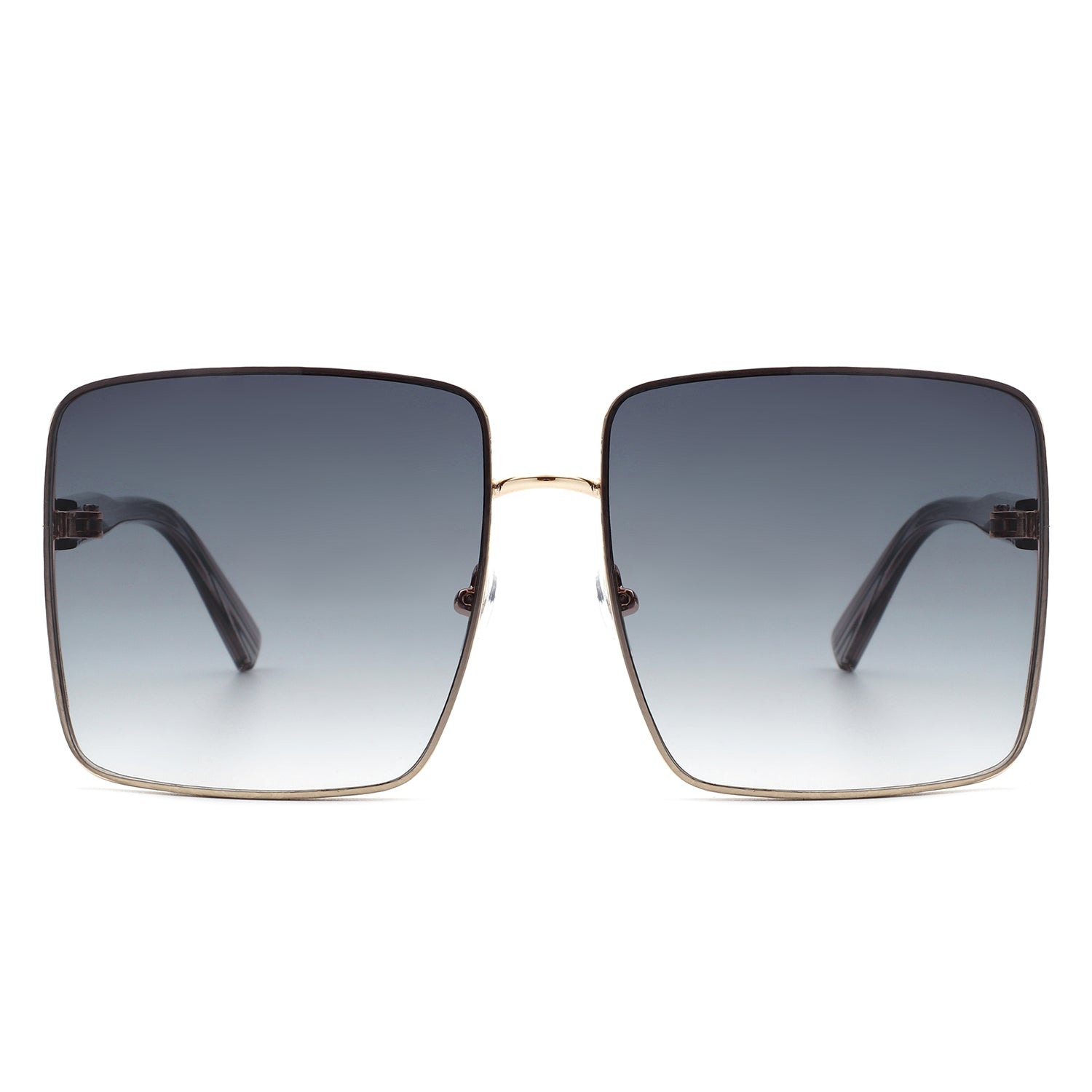 Proburg Classic Square Tinted Oversize Women Sunglasses with metal and plastic frame, featuring large tinted lenses for UV protection.