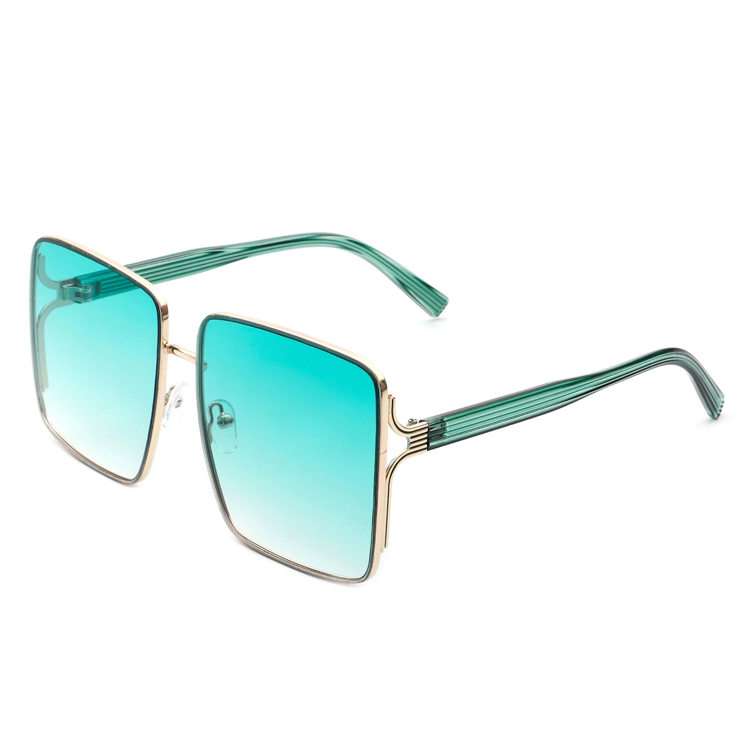 Proburg Classic Square Tinted Oversize Women Sunglasses with metal and plastic frame, featuring large tinted lenses for UV protection.