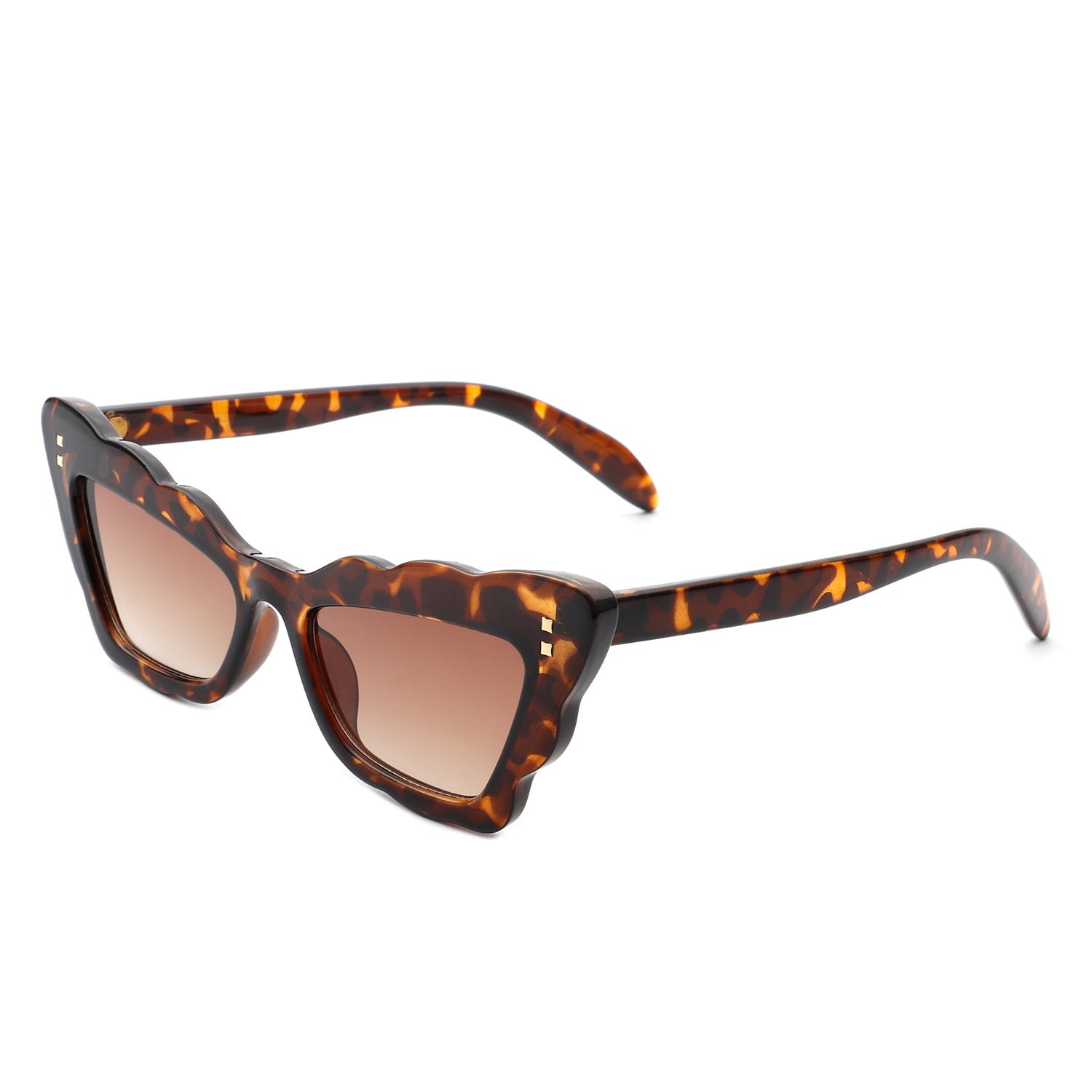 Radiance Women Irregular Butterfly Wavy Frame Tinted Fashion Cat Eye sunglasses with a stylish design and UV protection.