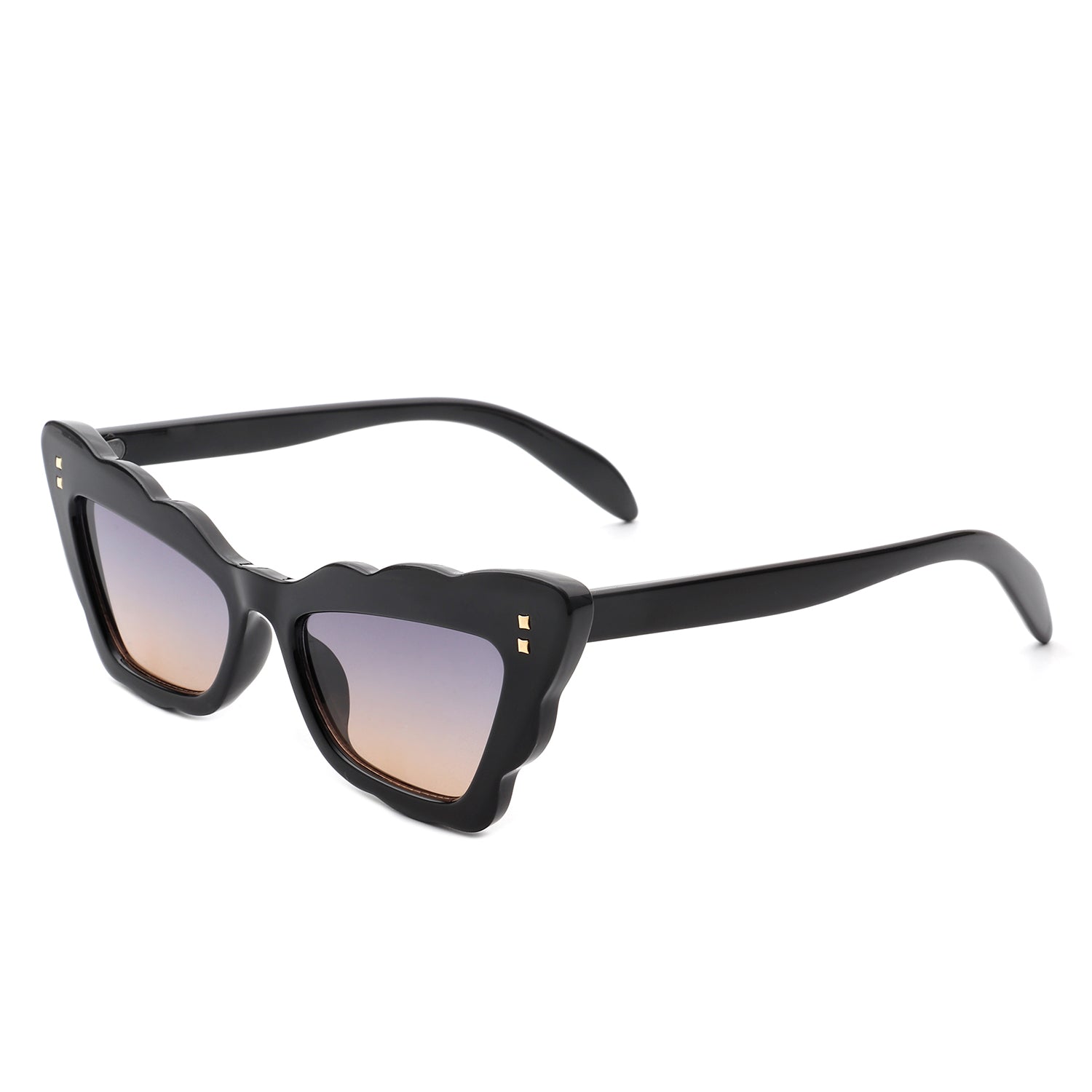 Radiance Women Irregular Butterfly Wavy Frame Tinted Fashion Cat Eye sunglasses with a stylish design and UV protection.