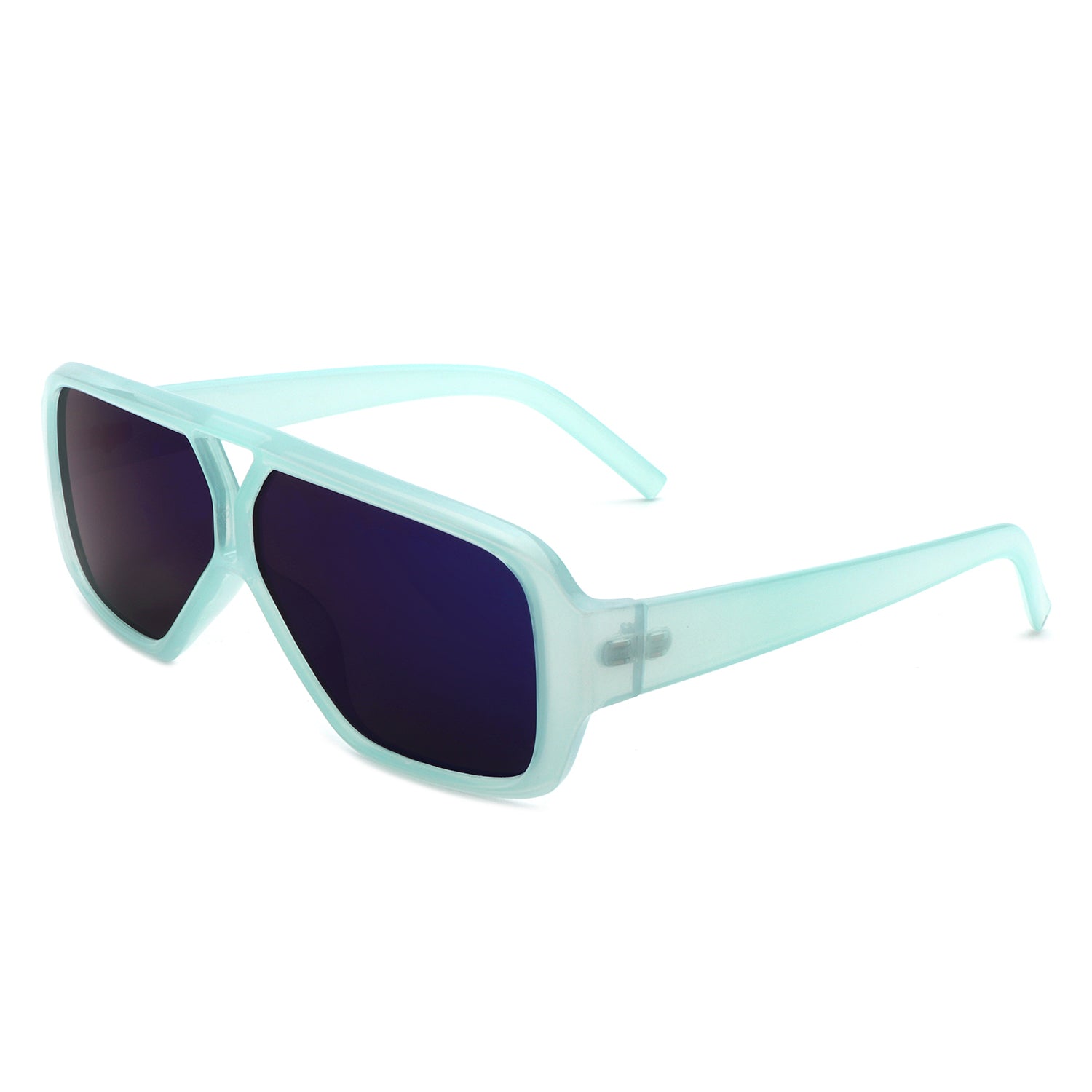 Skyhaven Retro Oversized Square Double Bridge Fashion Sunglasses with a stylish design and protective lenses.