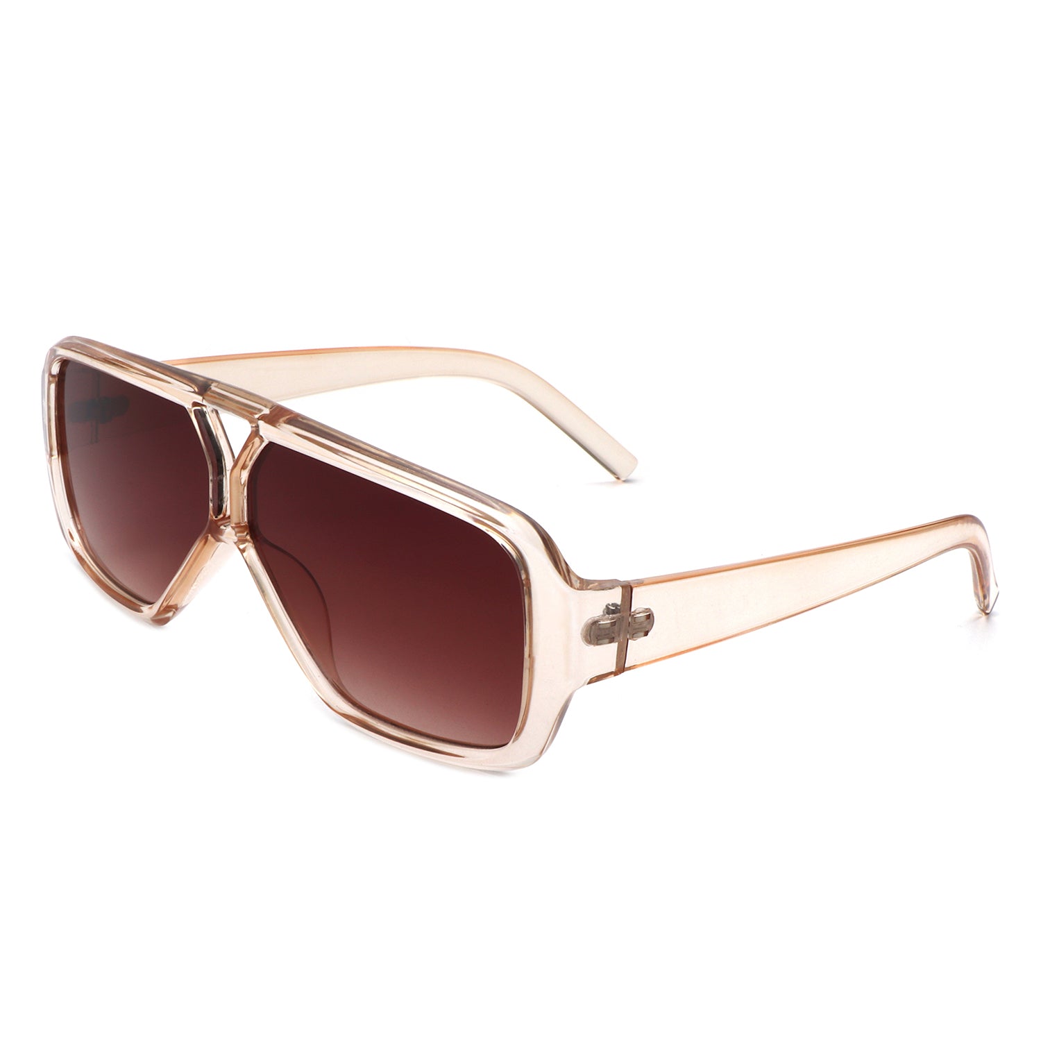Skyhaven Retro Oversized Square Double Bridge Fashion Sunglasses with a stylish design and protective lenses.
