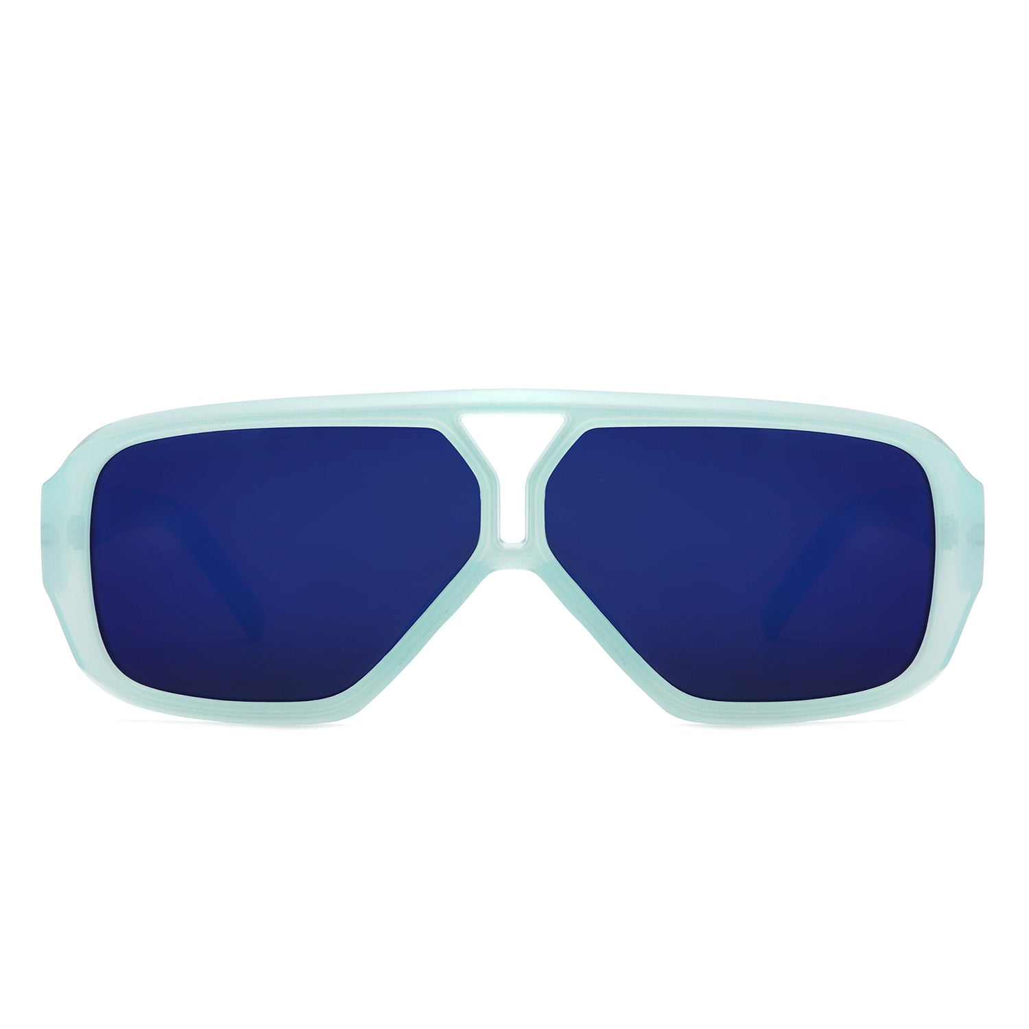 Skyhaven Retro Oversized Square Double Bridge Fashion Sunglasses with a stylish design and protective lenses.