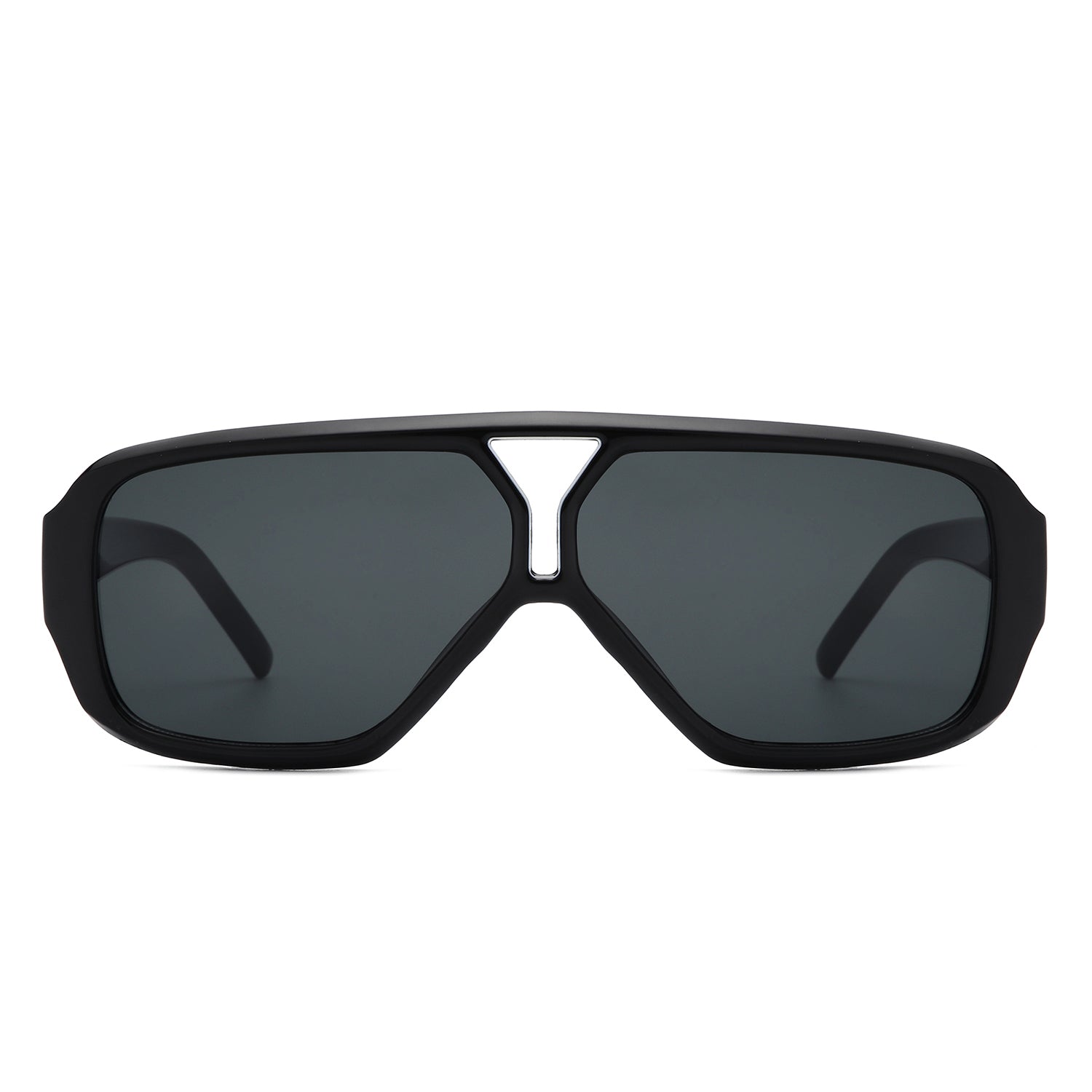 Skyhaven Retro Oversized Square Double Bridge Fashion Sunglasses with a stylish design and protective lenses.