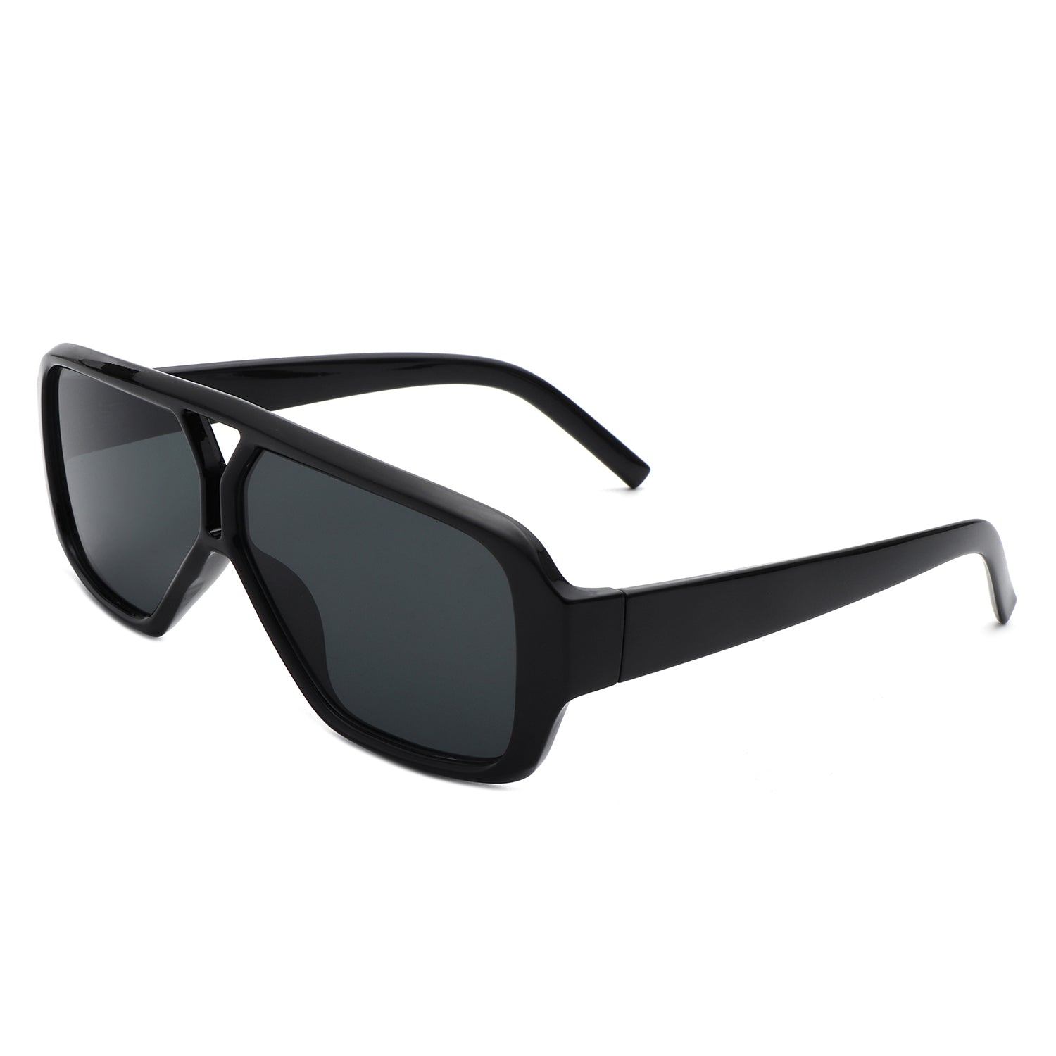 Skyhaven Retro Oversized Square Double Bridge Fashion Sunglasses with a stylish design and protective lenses.