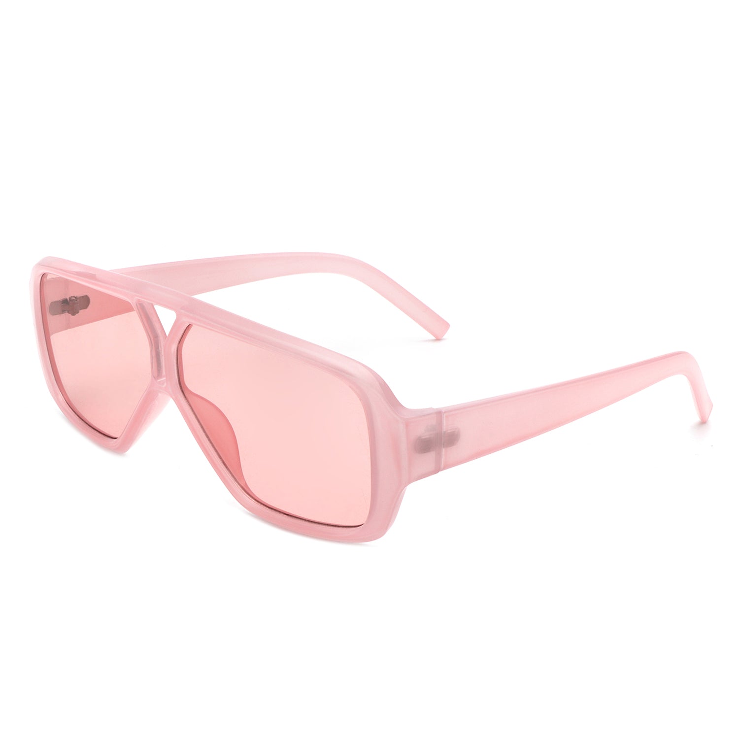Skyhaven Retro Oversized Square Double Bridge Fashion Sunglasses with a stylish design and protective lenses.