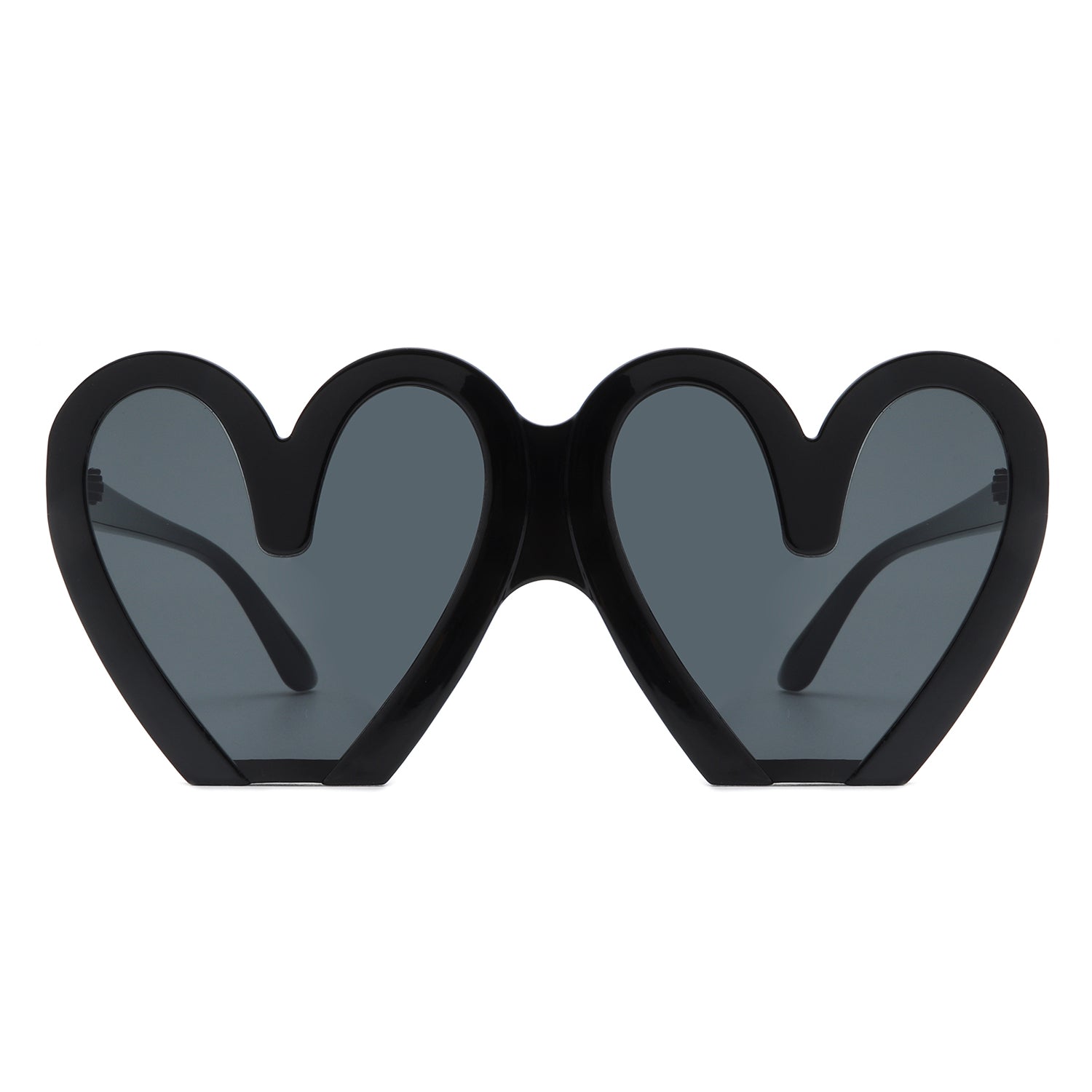 Skylette Heart Shaped Oversized Party Fashion Sunglasses with a stylish heart design and large lenses, perfect for summer events.