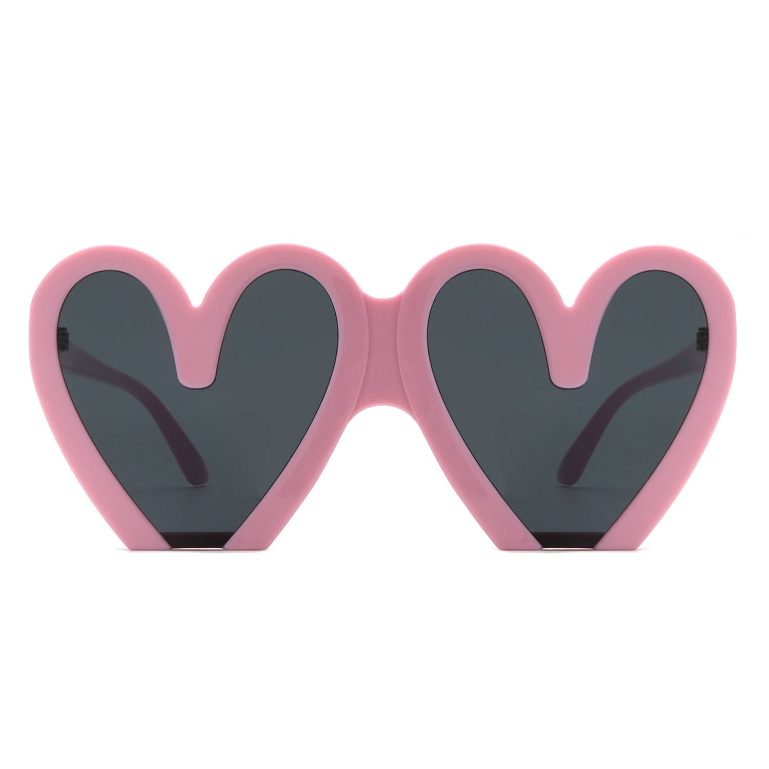 Skylette Heart Shaped Oversized Party Fashion Sunglasses with a stylish heart design and large lenses, perfect for summer events.