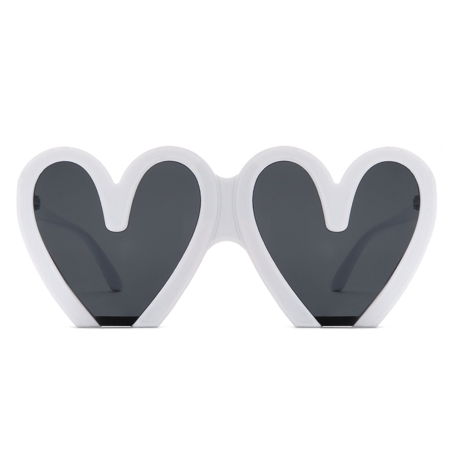 Skylette Heart Shaped Oversized Party Fashion Sunglasses with a stylish heart design and large lenses, perfect for summer events.