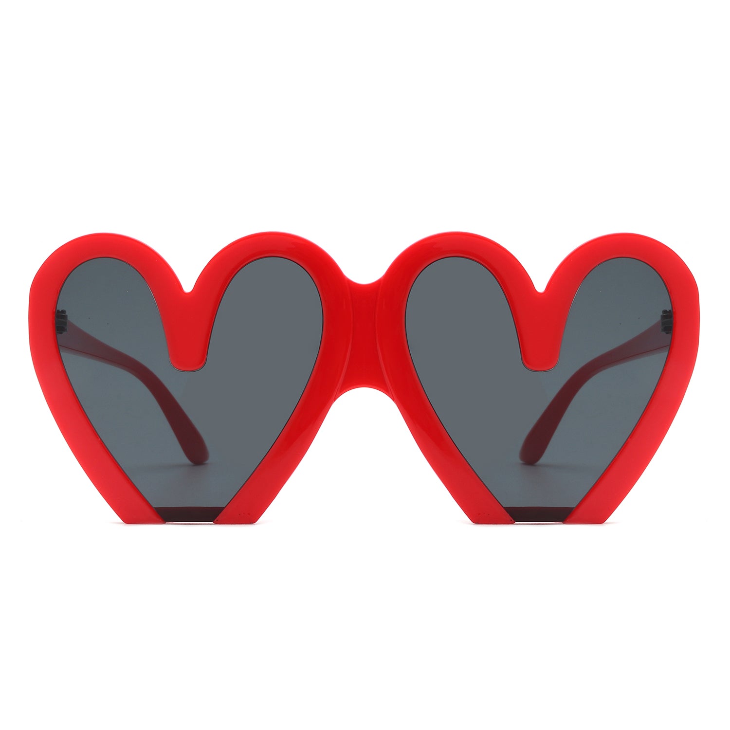 Skylette Heart Shaped Oversized Party Fashion Sunglasses with a stylish heart design and large lenses, perfect for summer events.