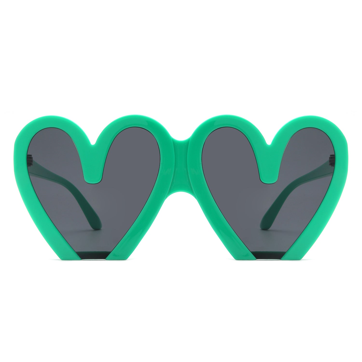 Skylette Heart Shaped Oversized Party Fashion Sunglasses with a stylish heart design and large lenses, perfect for summer events.